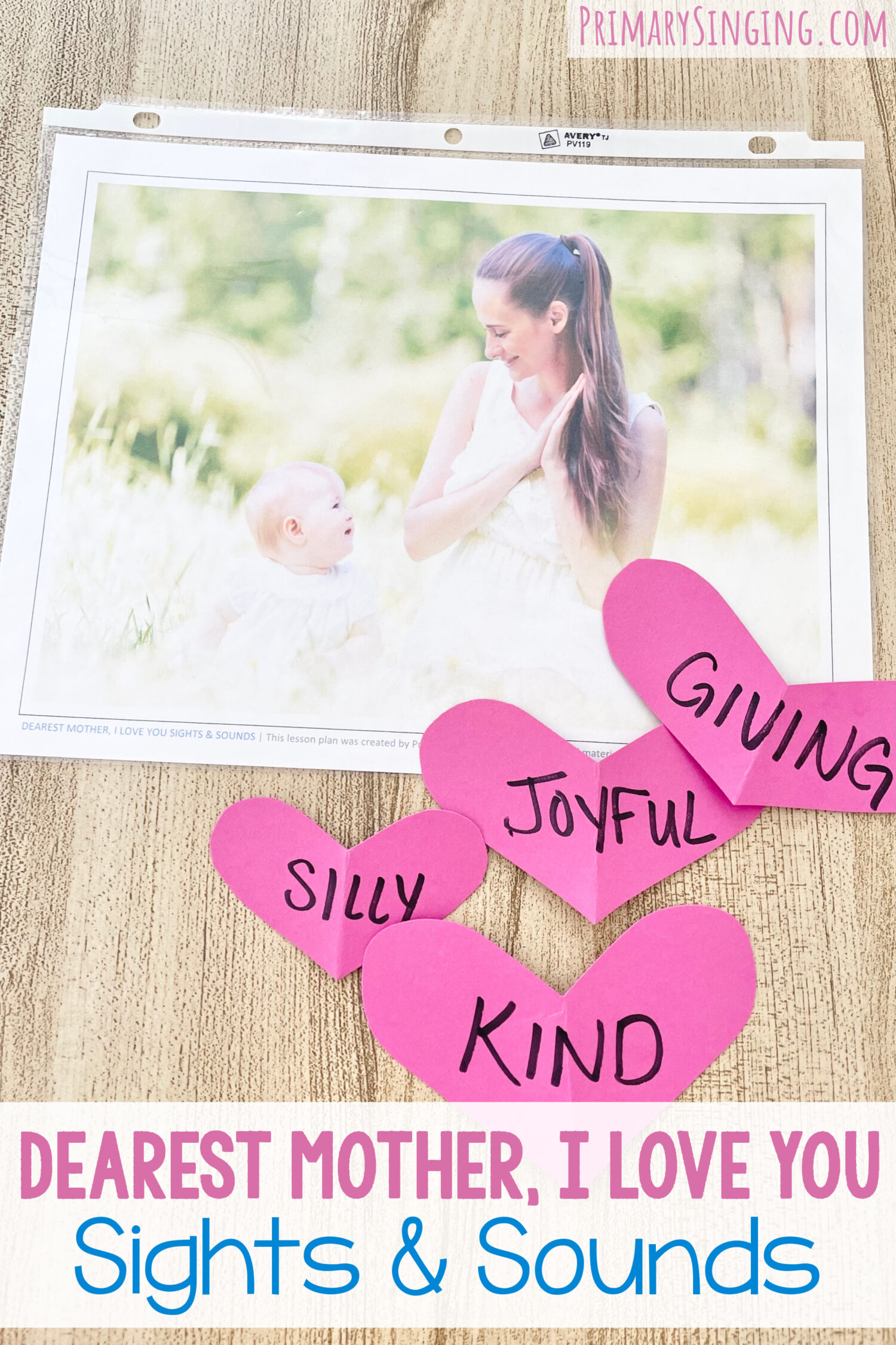 Dearest Mother, I Love You Sights & Sounds 1 Dearest Mother, I Love You Sights & Sounds - Incorporate senses by listening to sounds and looking at pictures of loving mothers for a unique way to introduce or review this Mother's Day song with printables for LDS Primary Music Leaders and families.