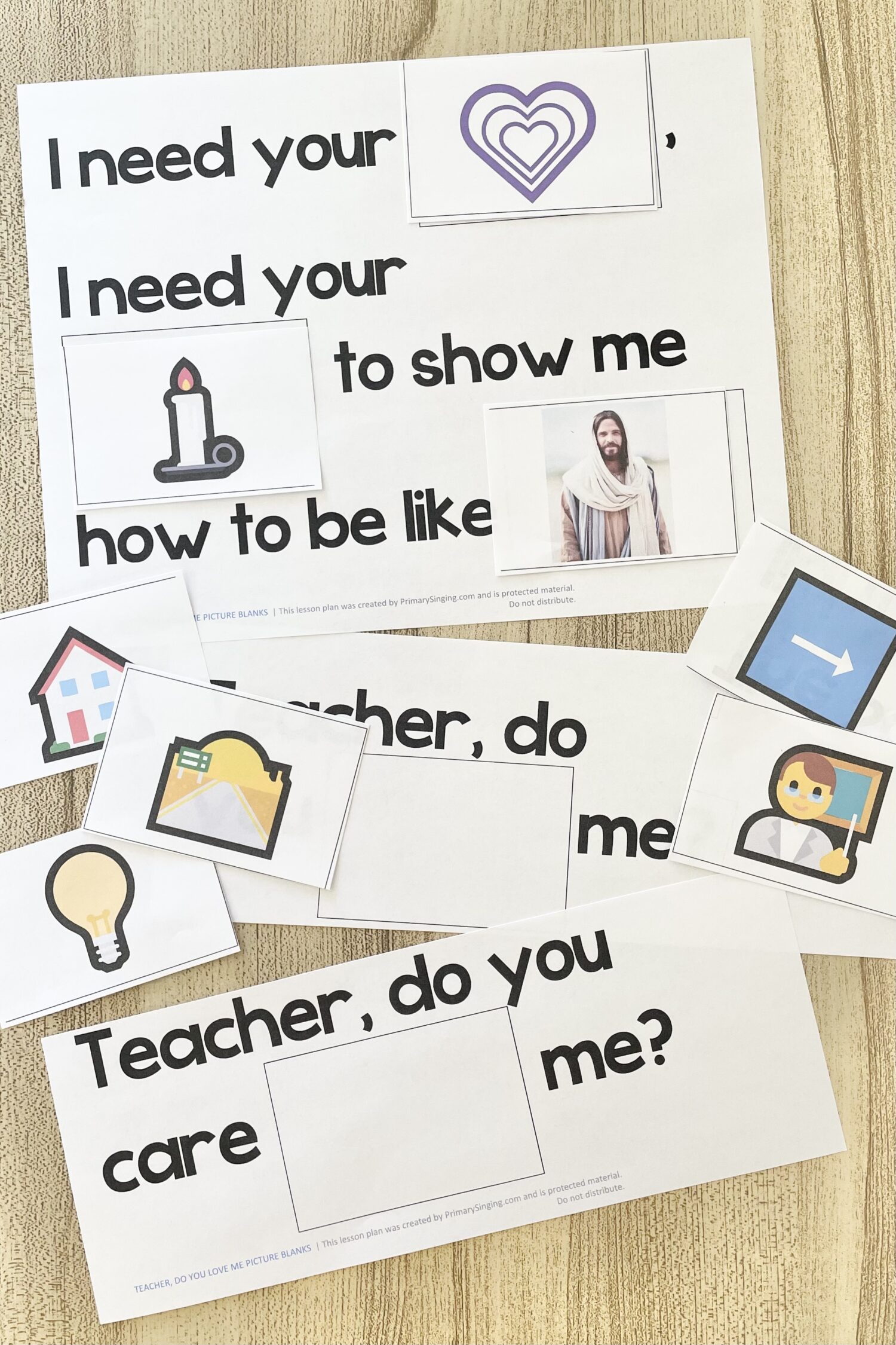 Teacher, Do You Love Me Picture Blanks 5 Teacher, Do You Love Me Picture Blanks - Fill in each missing blank with the correct image for a fun way to review this primary song with printable song helps for LDS Primary Music Leaders.