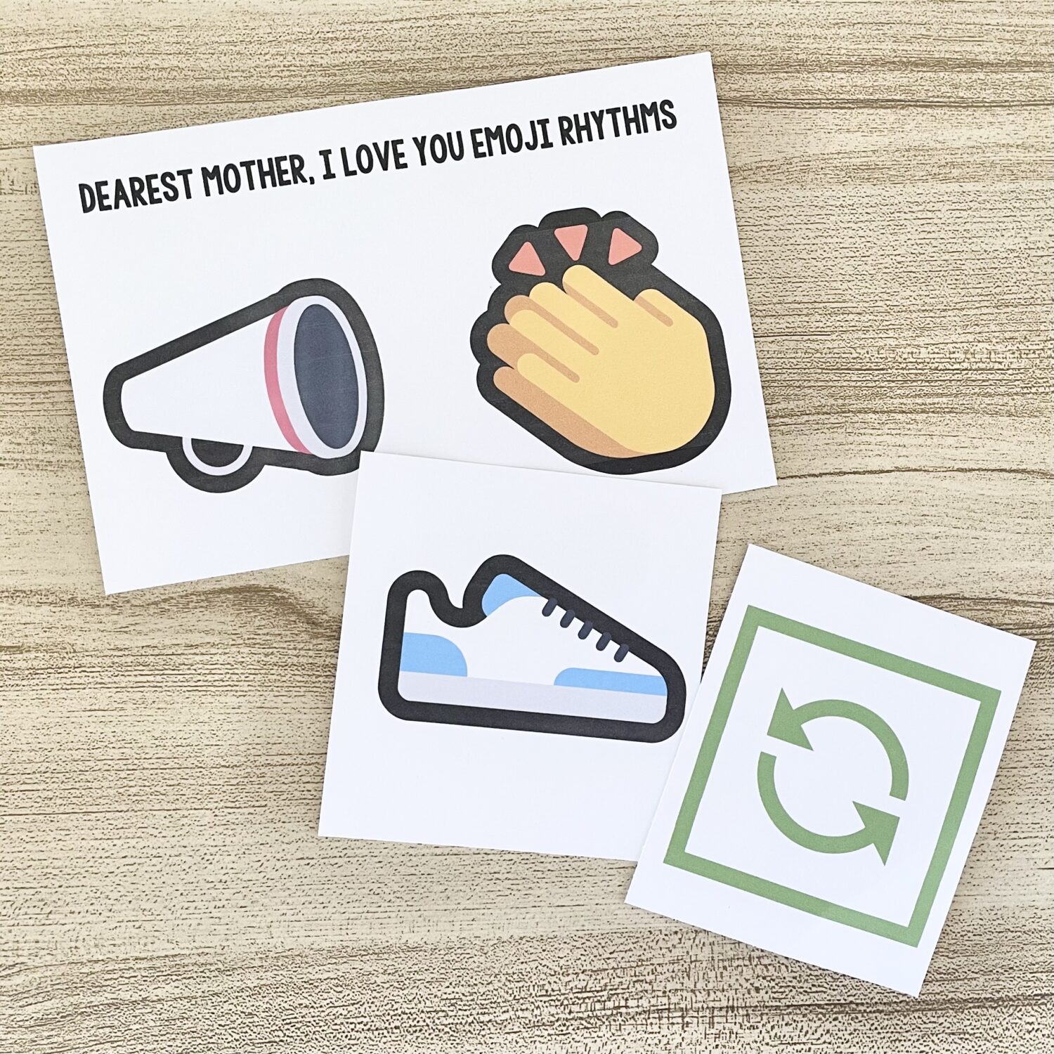Dearest Mother, I Love You Emoji Rhythms 3 Dearest Mother, I Love You Emoji Rhythms - Pair keywords with simple movements for a fun way to review this Mother's Day song in primary. Includes printable song helps for LDS Primary Music Leaders.