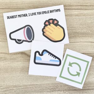 Dearest Mother, I Love You Emoji Rhythms - Pair keywords with simple movements for a fun way to review this Mother's Day song in primary. Includes printable song helps for LDS Primary Music Leaders.