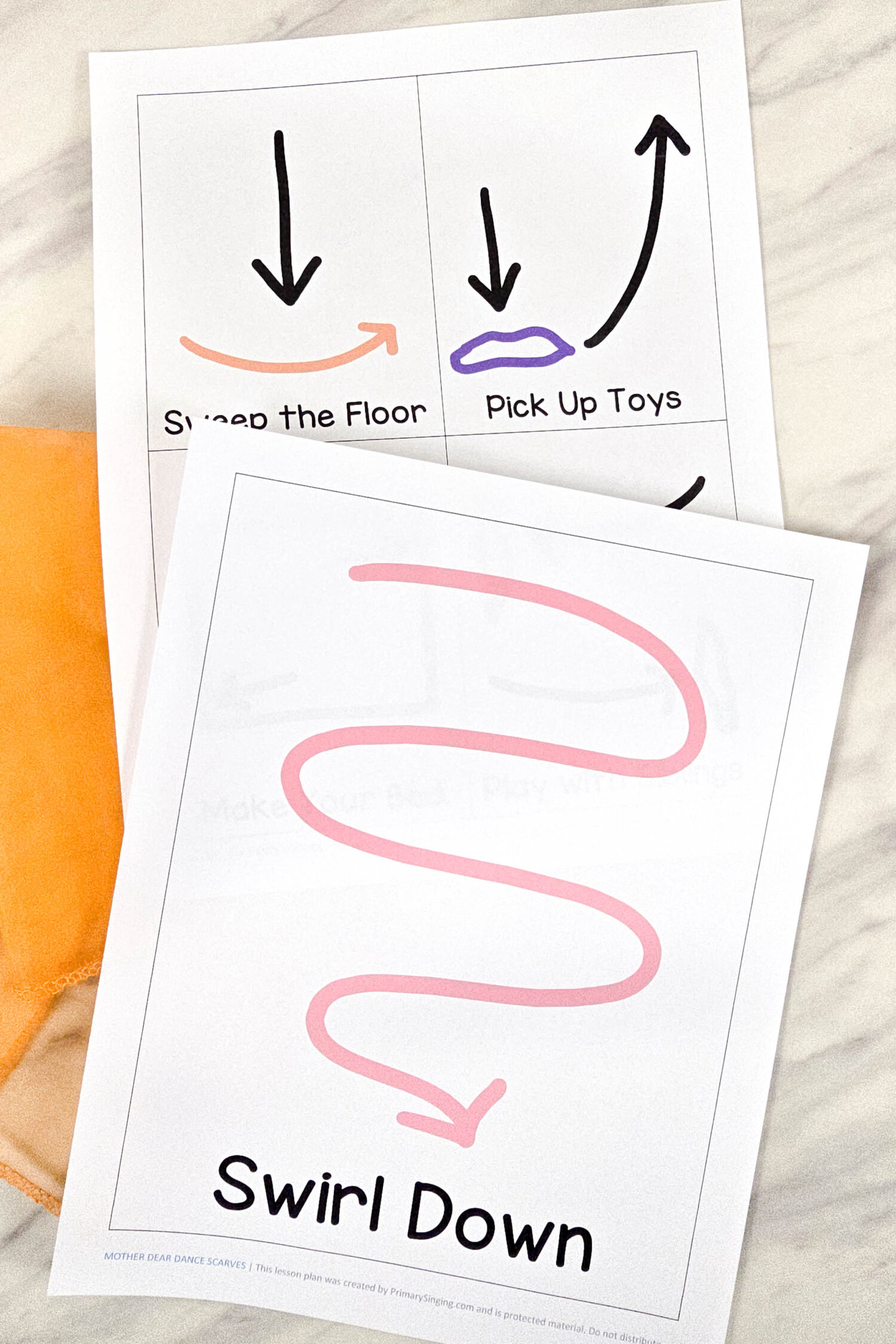 Mother Dear Dance Scarves 4 Mother Dear Dance Scarves fun singing time activity - move your dance scarve in the air to represent shapes tied to each line of the song lyrics! Fun and engaging lesson plan for LDS Primary music leaders for this sweet Mother's Day song.