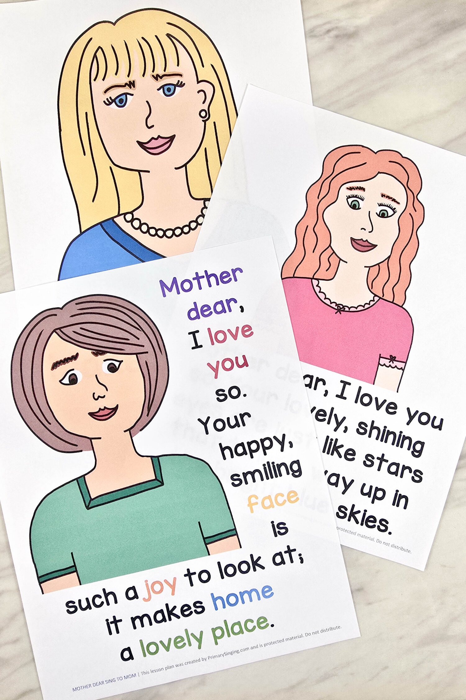 Mother Dear Sing to Make Mom Cry 2 Mother Dear Sing to Mom singing time idea - Pick a mom to sing to, color a mom, or try to make her cry! Lots of ways to use this fun activity to review your Mother's Day song of choice. Printable song helps and lesson plan for LDS Primary music leaders.