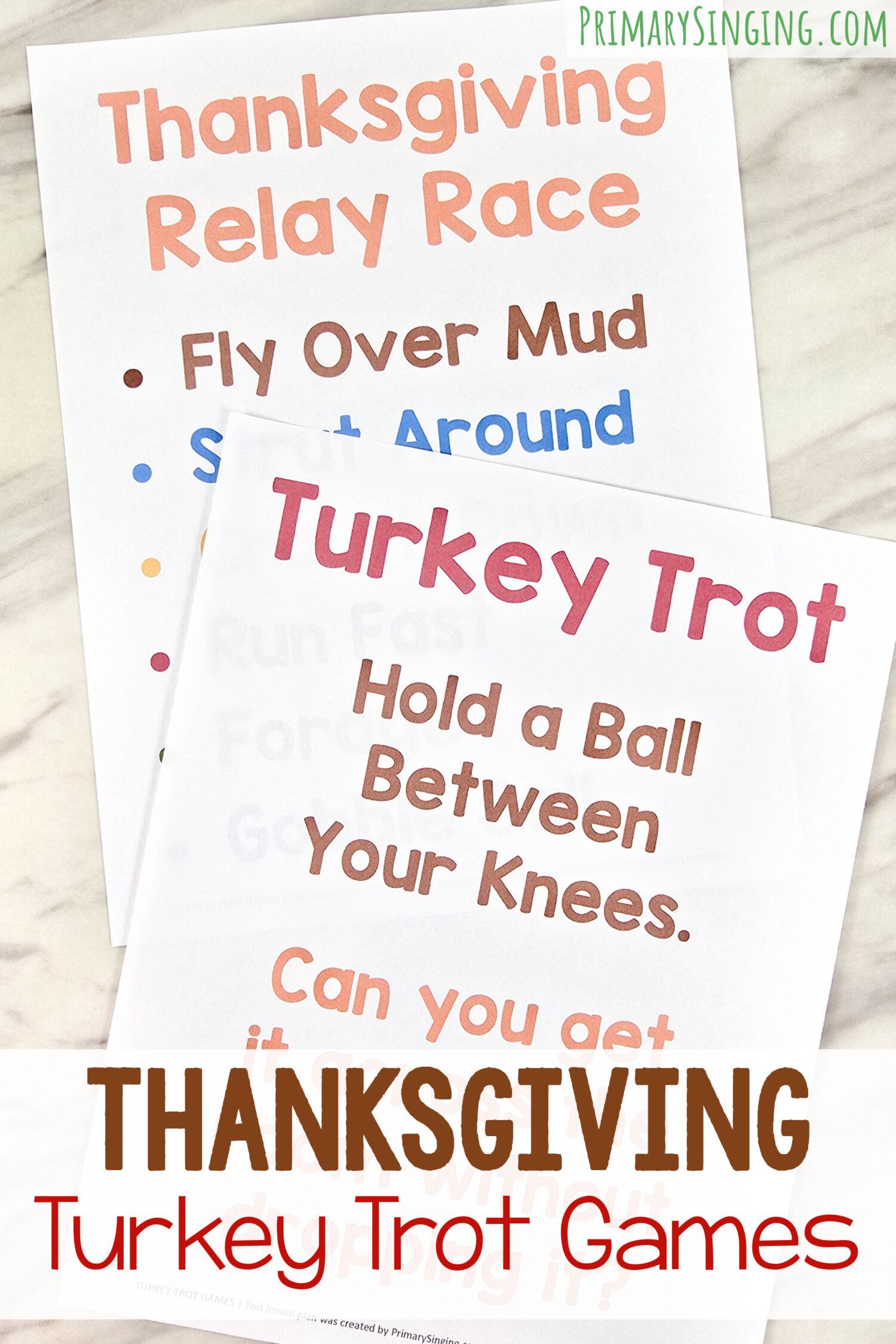 6 Easy Thanksgiving Turkey Trot Activities for Kids 1 Thanksgiving Turkey Trot Games Fun activities for LDS Primary Singing Time! Try these fun turkey themed dance moves, movement cards, a cake walk, even a relay race obstacle course! There are 6 different games to try to best fit your unique Primary.