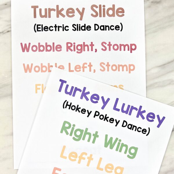 Thanksgiving Turkey Trot Games Fun activities for LDS Primary Singing Time! Try these fun turkey themed dance moves, movement cards, a cake walk, even a relay race obstacle course! There are 6 different games to try to best fit your unique Primary.