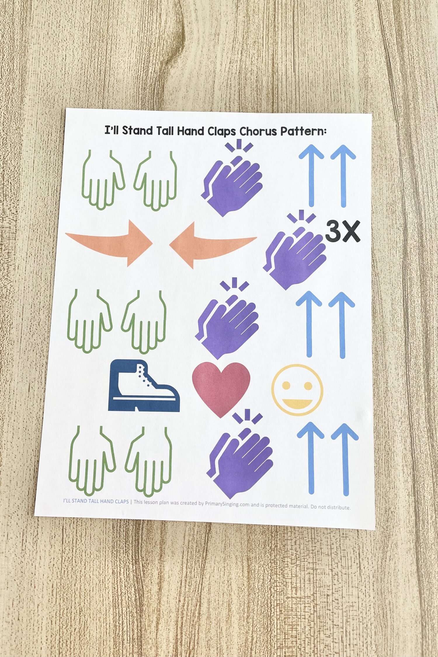 I'll Stand Tall Hand Claps - Follow along with this fun clapping pattern with repeating actions to get everyone involved during singing time!