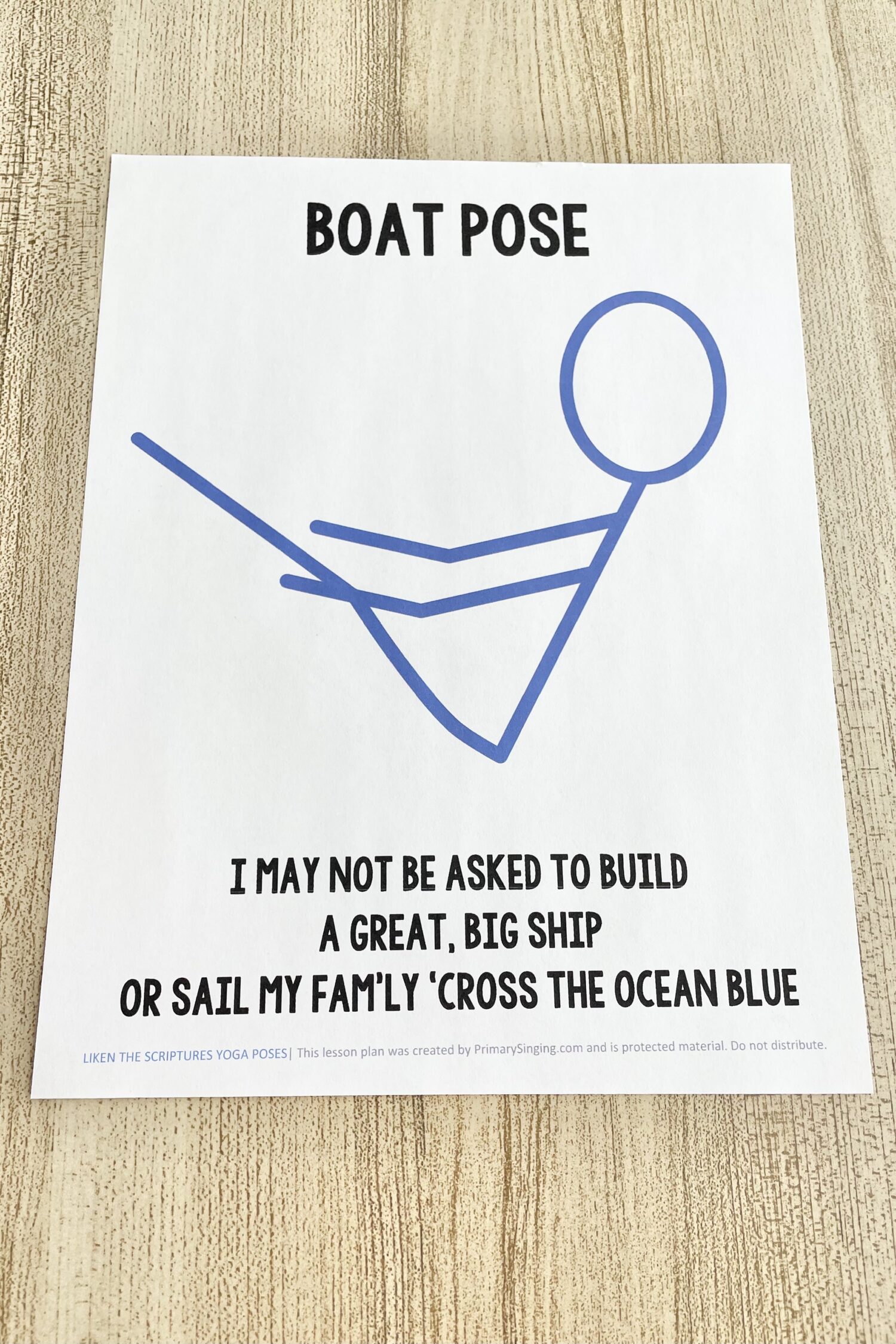 Liken the Scriptures Yoga Poses - Try these simple yoga poses for a unique way to add calm movement as you review this primary song with printable yoga pose posters for LDS Primary Music Leaders.