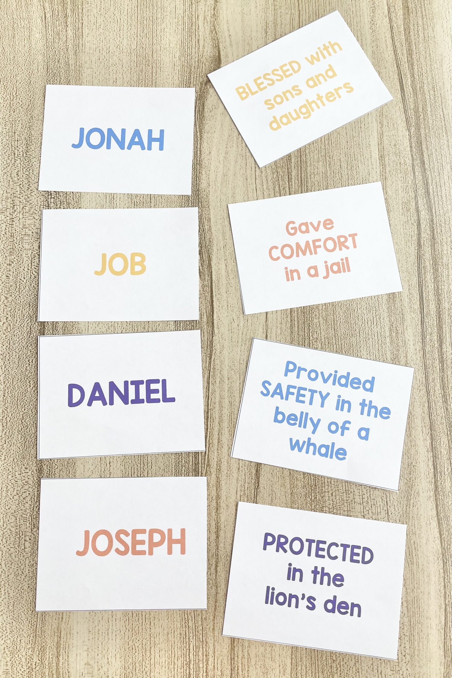God's Love Match His Blessings - Match each name to the blessing they received from God for a neat way to focus on the message of this primary song. Includes printable matching game for LDS Primary Music Leaders and families.