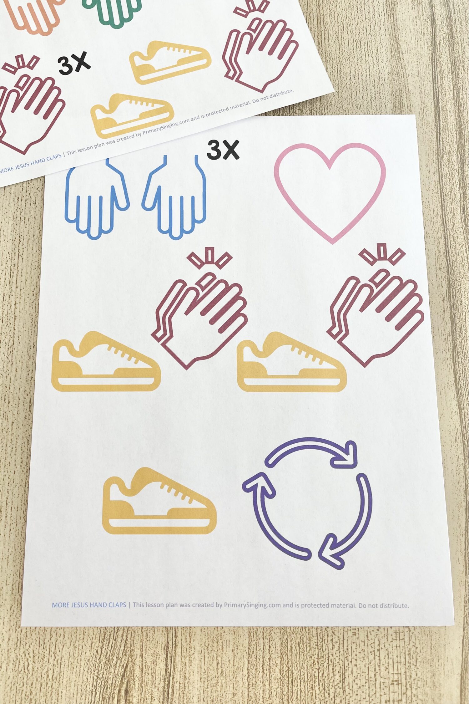 More Jesus Hand Claps - Follow this simple clapping pattern to engage both Junior and Senior primary children as you teach this new song in primary! Includes printable song helps for LDS Primary Music Leaders and families.