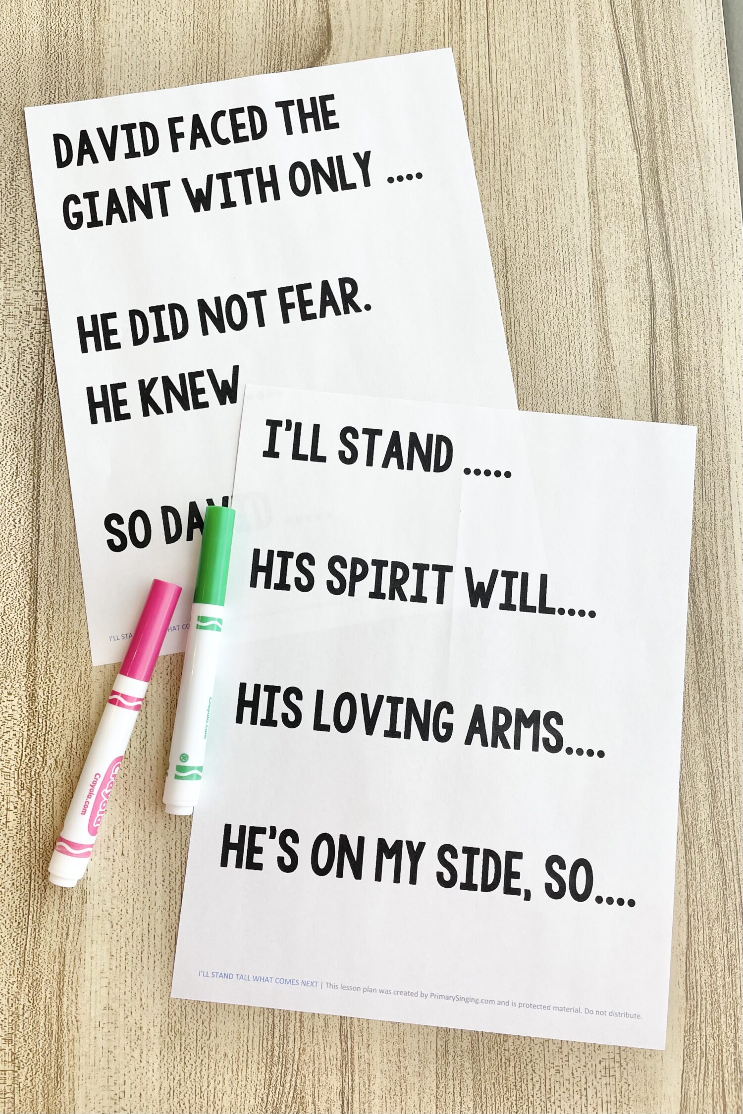 I'll Stand Tall What Comes Next 2 I'll Stand Tall What Comes Next - Complete each phrase by filling in the missing lyrics for a fun way to review this Old Testament primary song with printable song helps for LDS Primary Music Leaders.