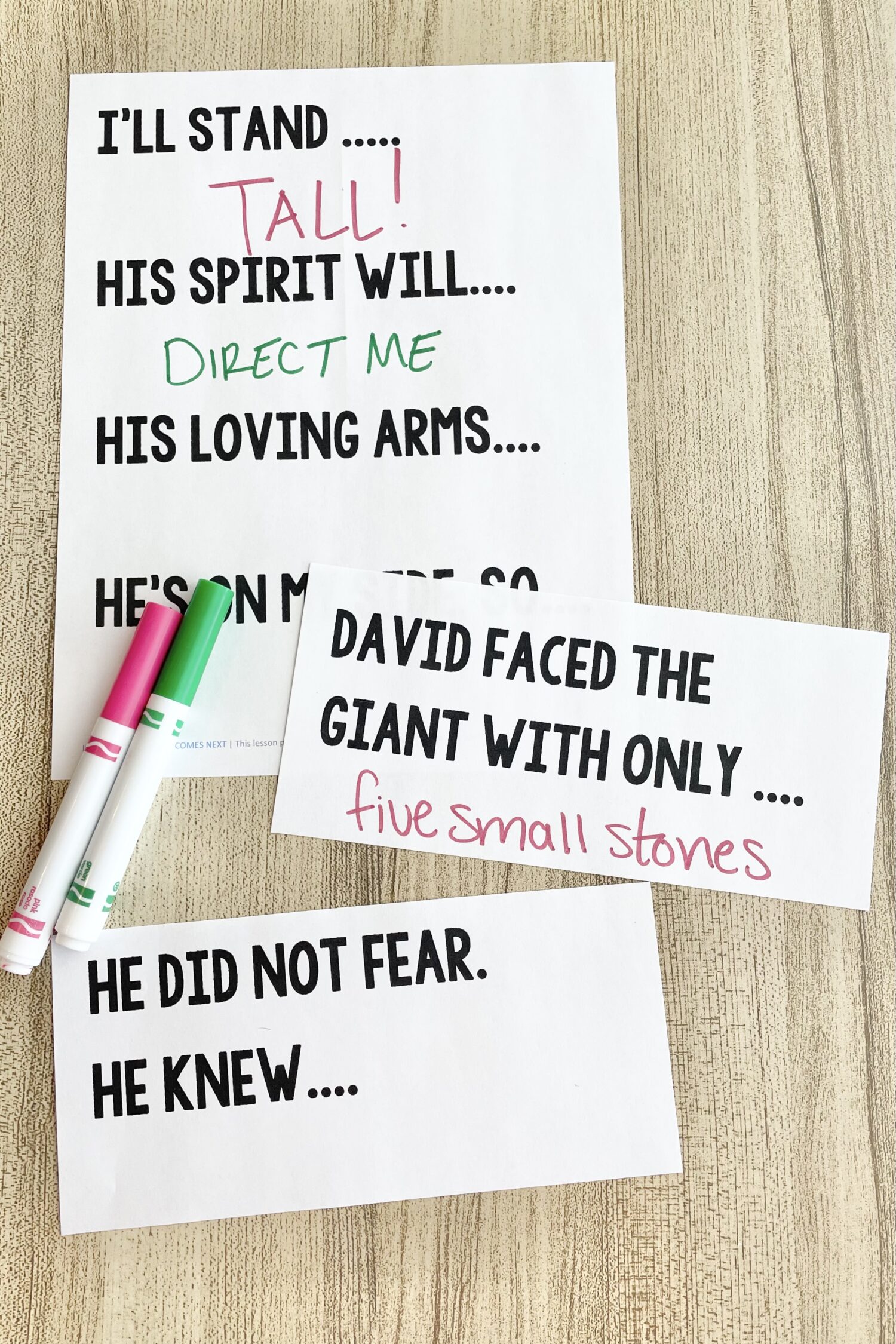 I'll Stand Tall What Comes Next 4 I'll Stand Tall What Comes Next - Complete each phrase by filling in the missing lyrics for a fun way to review this Old Testament primary song with printable song helps for LDS Primary Music Leaders.