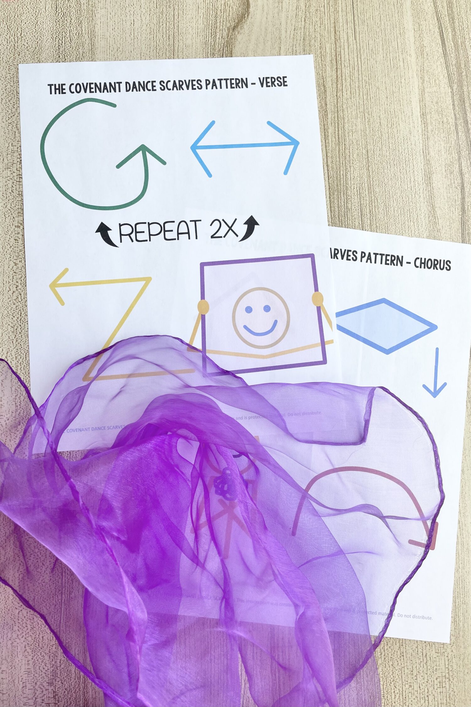 The Covenant Dance Scarves 6 The Covenant Dance Scarves - Use this fun movement idea with simple dance scarves actions for each line as you review this Old Testament primary song with printable song helps for LDS Primary Music Leaders.