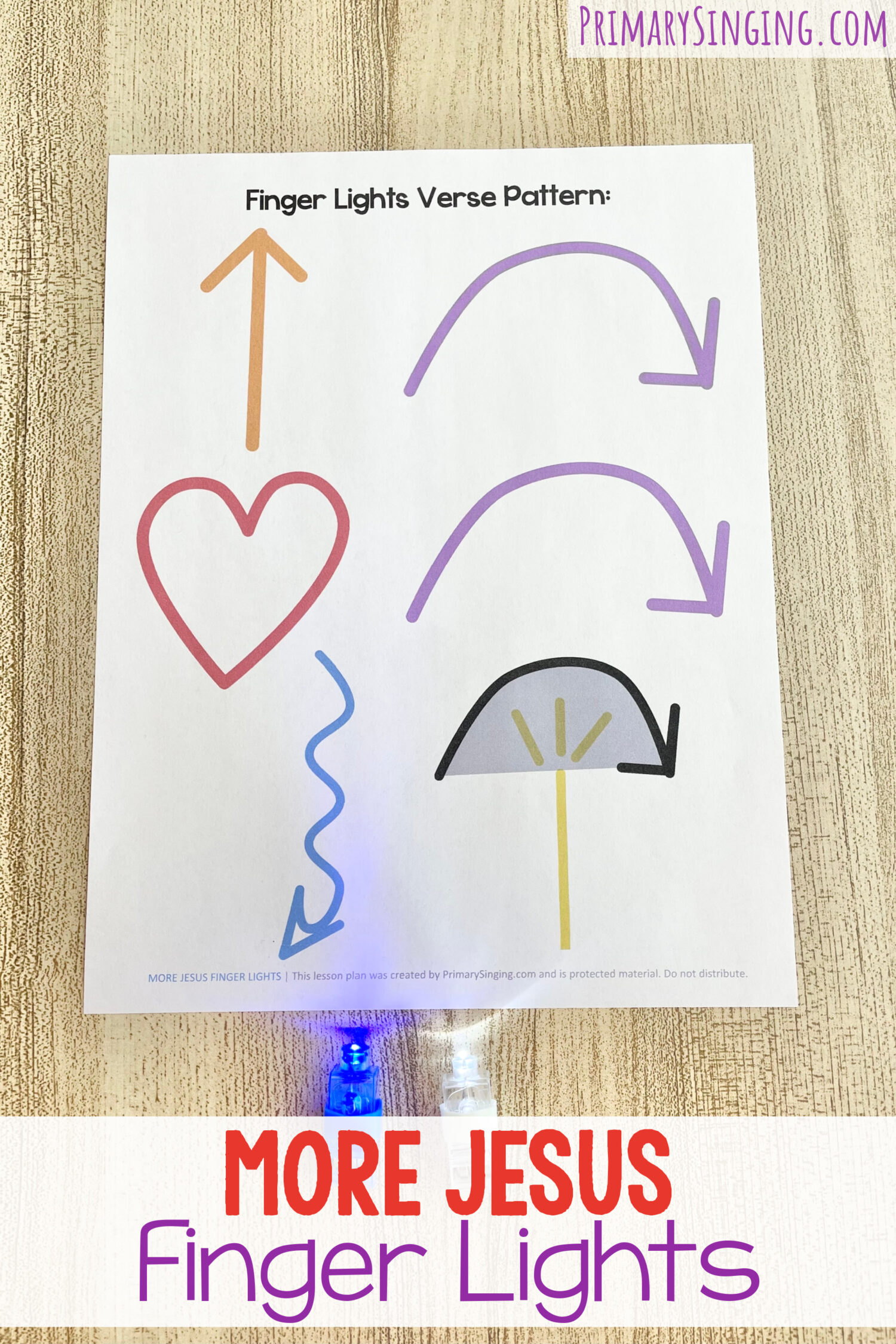 More Jesus Finger Lights - Try this easy finger lights pattern with actions for each line as you teach this primary song. Includes printable pattern for LDS Primary Music Leaders and families.