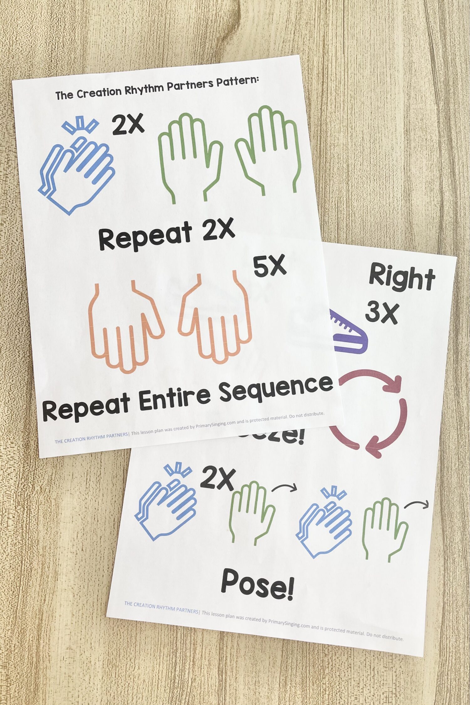 The Creation Rhythm Partners 4 The Creation Rhythm Partners - Try this partner movement pattern with simple actions for a fun way to get everyone involved during singing time!