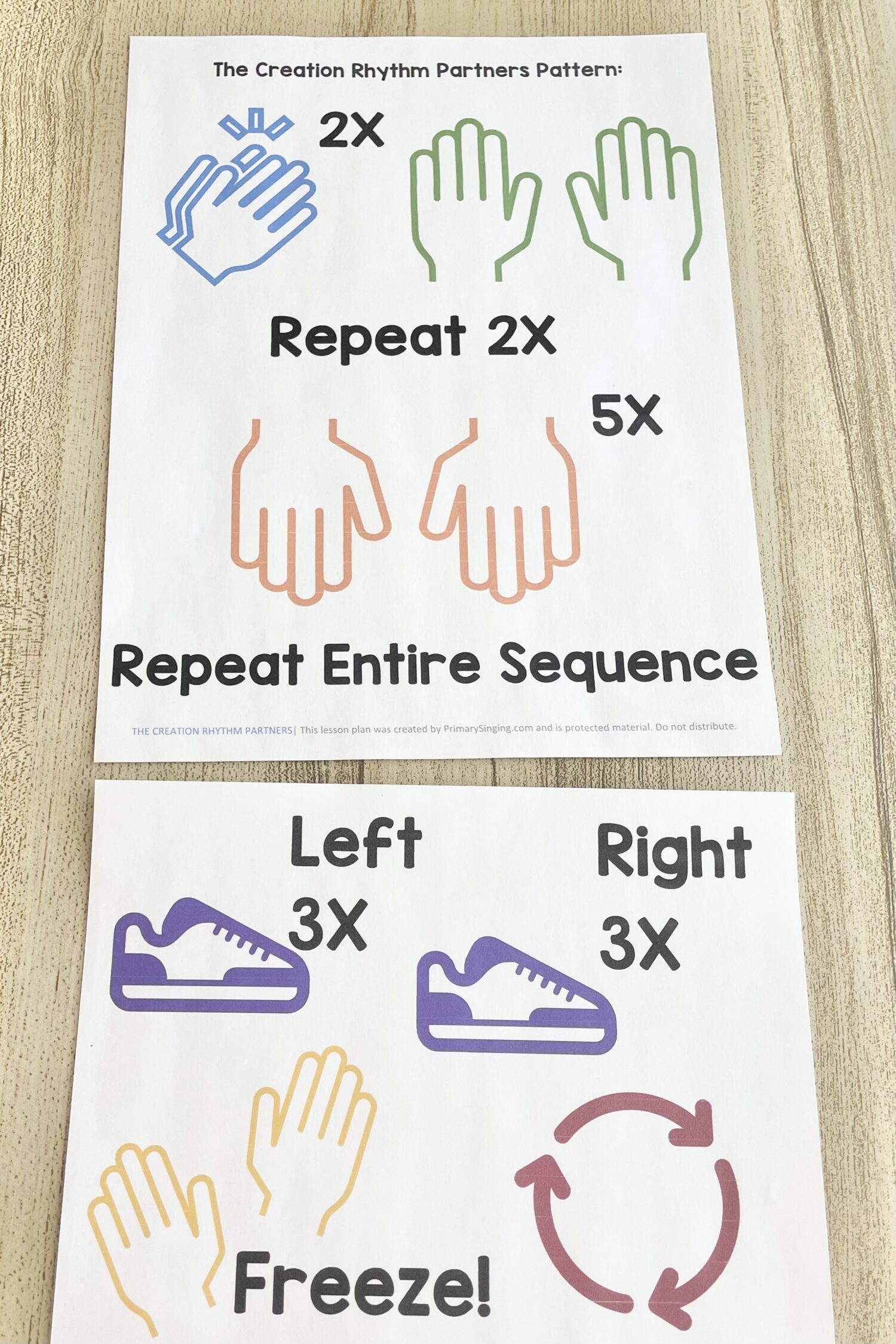 The Creation Rhythm Partners 2 The Creation Rhythm Partners - Try this partner movement pattern with simple actions for a fun way to get everyone involved during singing time!