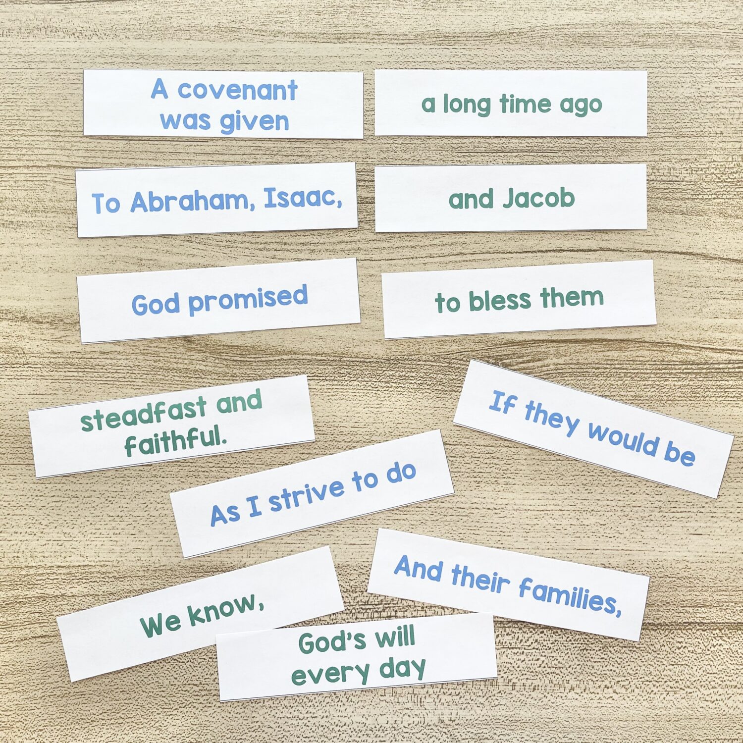 The Covenant Marching Challenges 10 The Covenant Match the Lyrics - Match the words to complete each song phrase for a fun way to review this Old Testament primary song with printable song helps for LDS Primary Music Leaders.