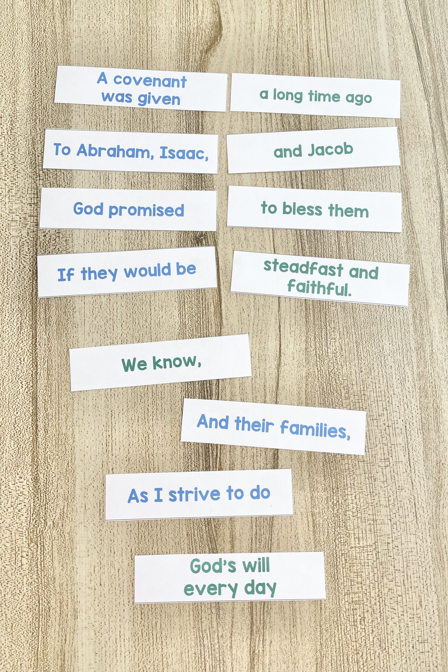 The Covenant Match the Lyrics 5 The Covenant Match the Lyrics - Match the words to complete each song phrase for a fun way to review this Old Testament primary song with printable song helps for LDS Primary Music Leaders.