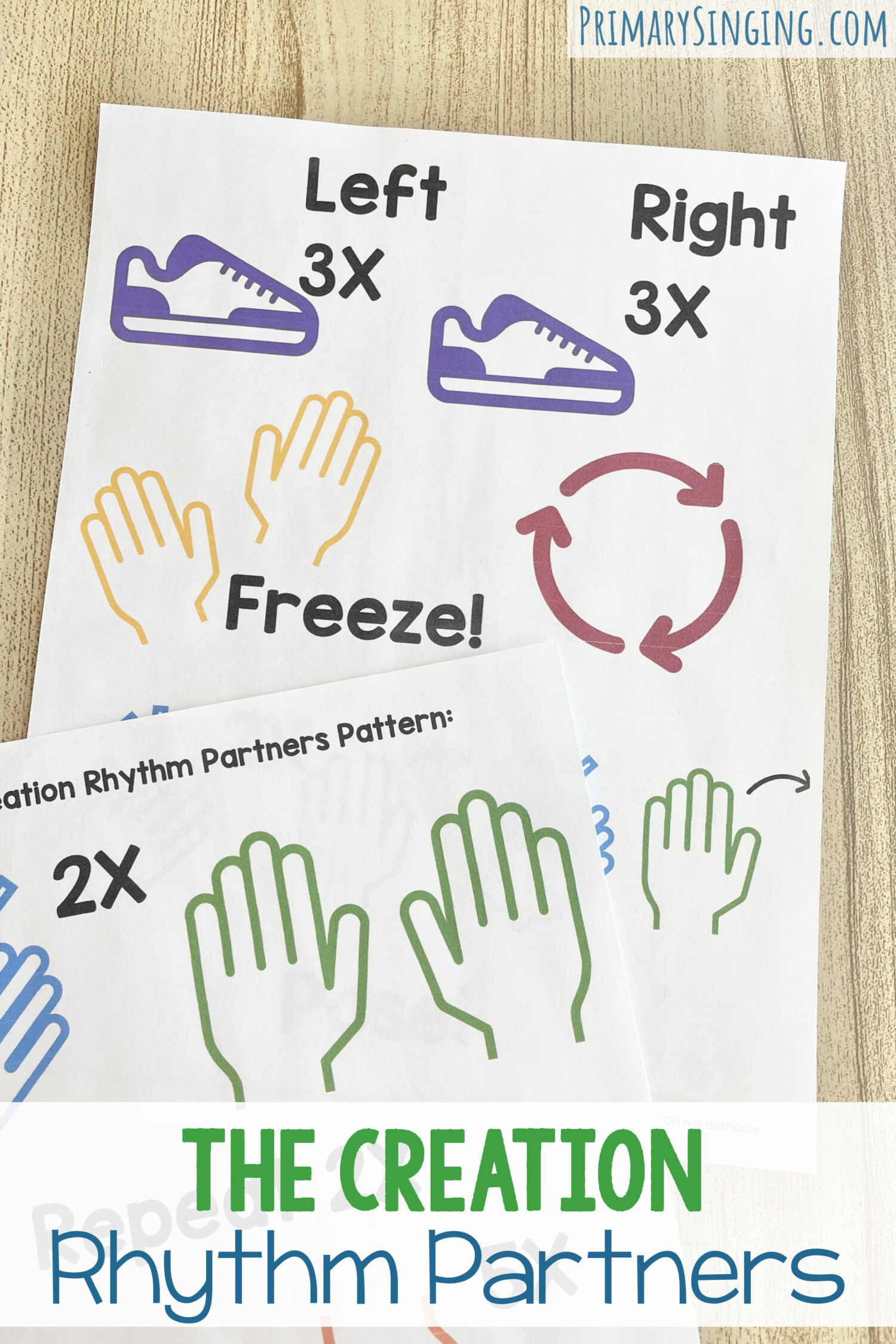The Creation Rhythm Partners 1 The Creation Rhythm Partners - Try this partner movement pattern with simple actions for a fun way to get everyone involved during singing time!