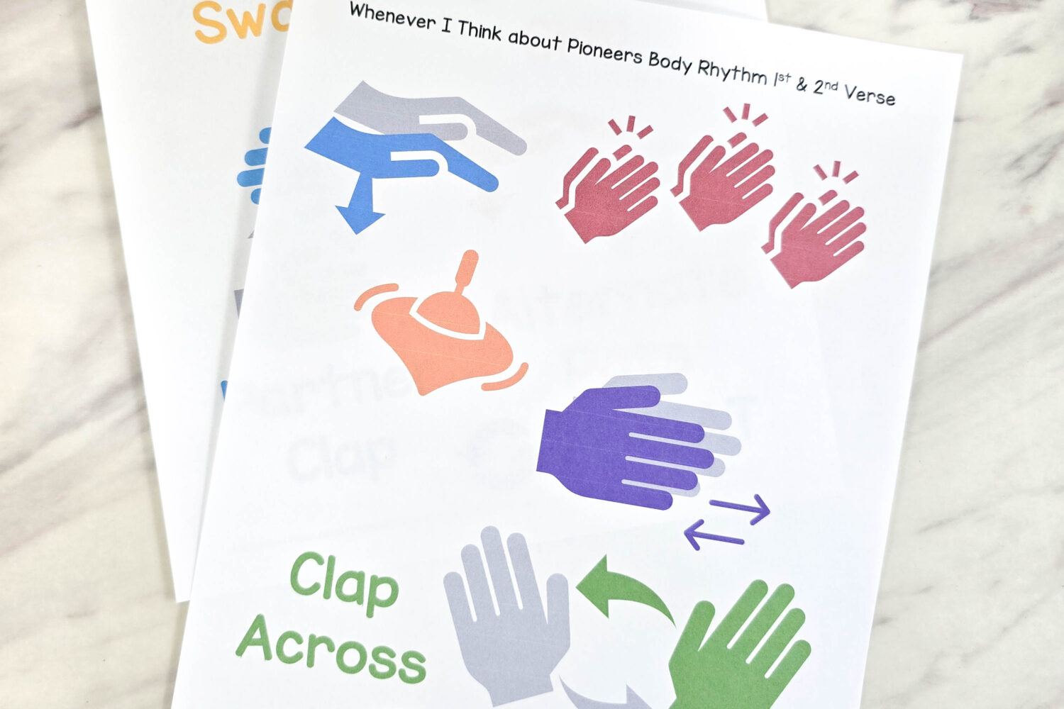Whenever I Think about Pioneers Body Rhythm 6 Whenever I Think about Pioneers Body Rhythm fun Singing Time lesson plan to help you get everyone up and moving with purpose as you teach the song lyrics! Printable song helps for LDS Primary music leaders.
