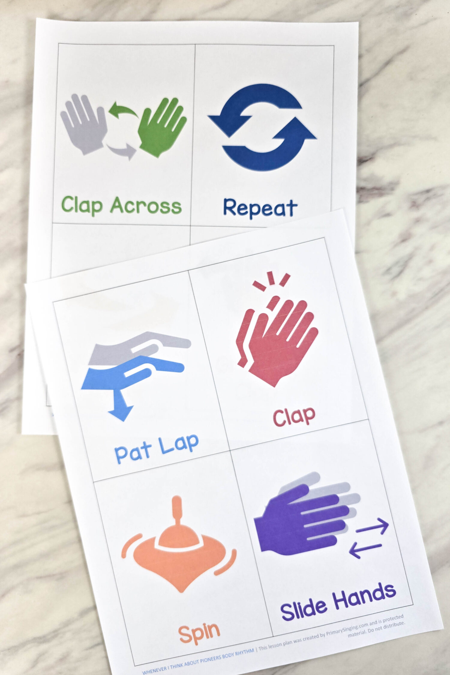 Whenever I Think about Pioneers Body Rhythm 4 Whenever I Think about Pioneers Body Rhythm fun Singing Time lesson plan to help you get everyone up and moving with purpose as you teach the song lyrics! Printable song helps for LDS Primary music leaders.
