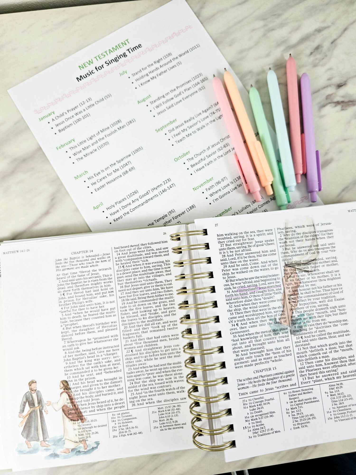 2027 New Testament Song List Printable
