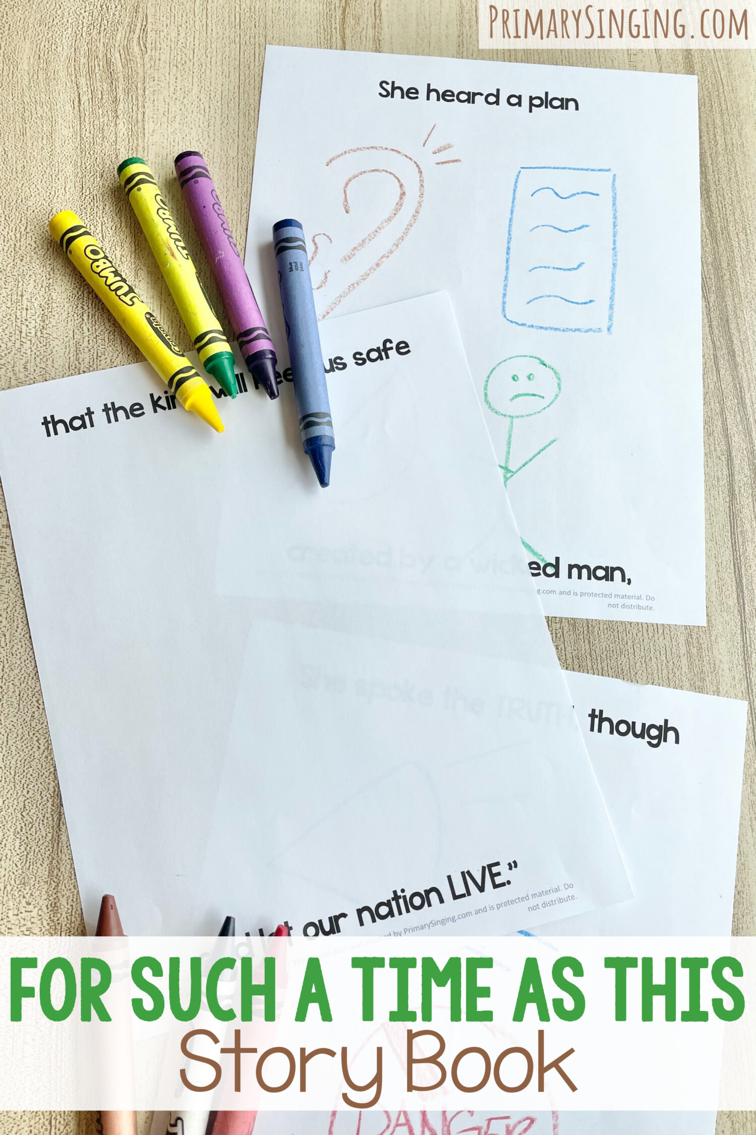 For Such a Time as This Storybook - Create your own storybook by drawing pictures to represent each line as you teach this Old Testament song about Esther!