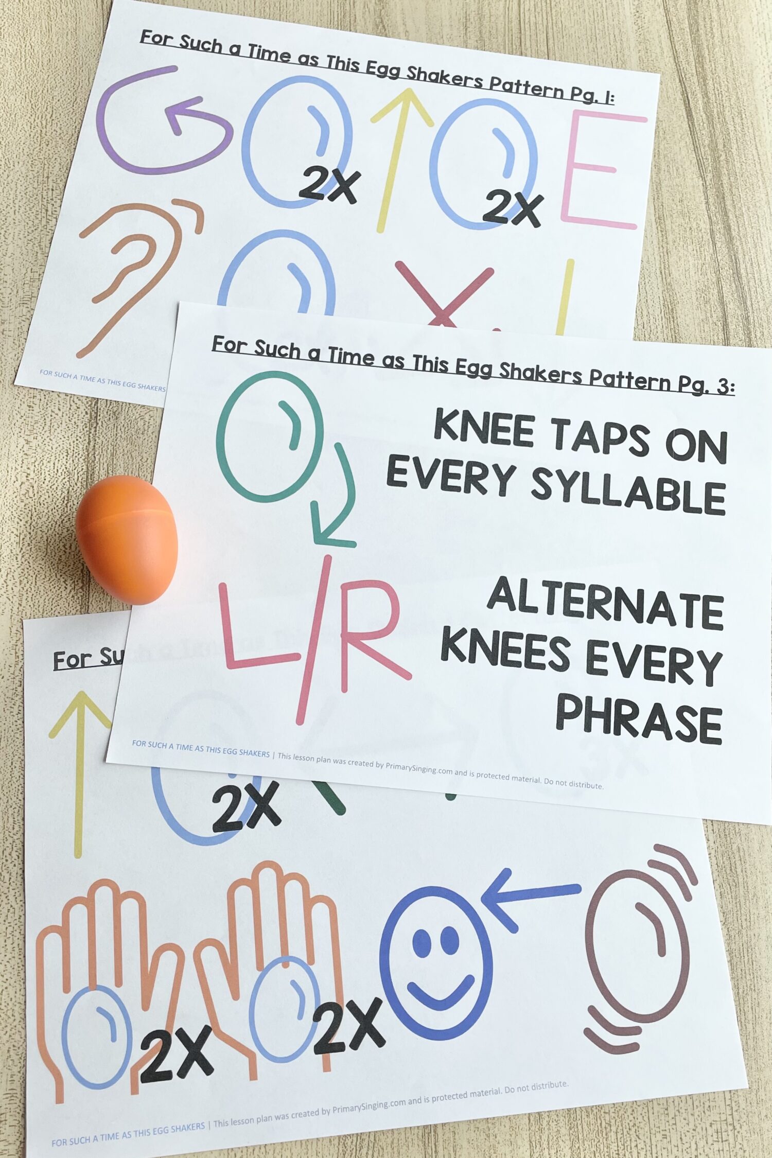 For Such a time as This Egg Shakers - Follow this fun egg shaker rhythm pattern for a fun and engaging singing time review idea with printable song helps for LDS Primary Music Leaders teaching this Old Testament primary song.