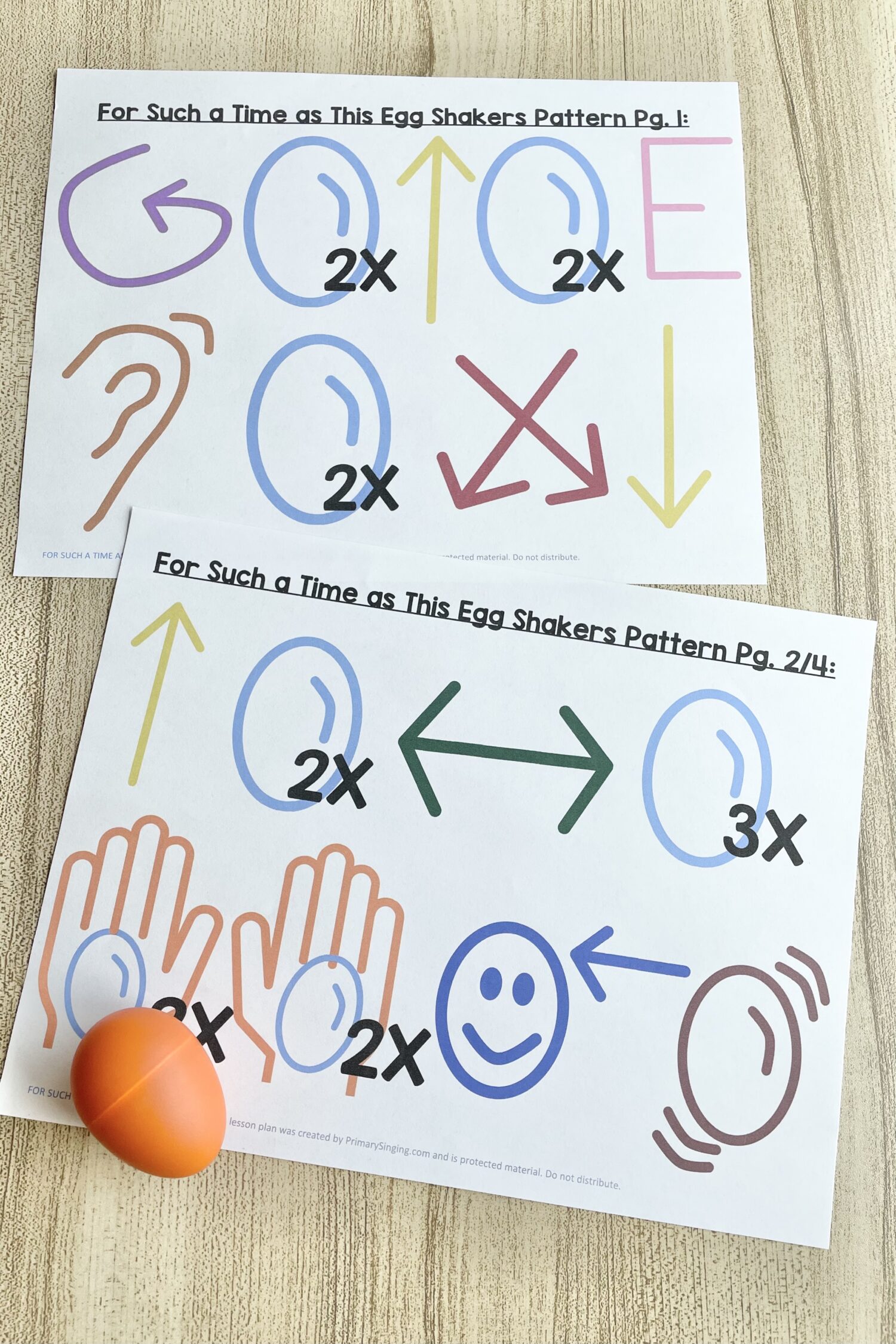 For Such a time as This Egg Shakers - Follow this fun egg shaker rhythm pattern for a fun and engaging singing time review idea with printable song helps for LDS Primary Music Leaders teaching this Old Testament primary song.