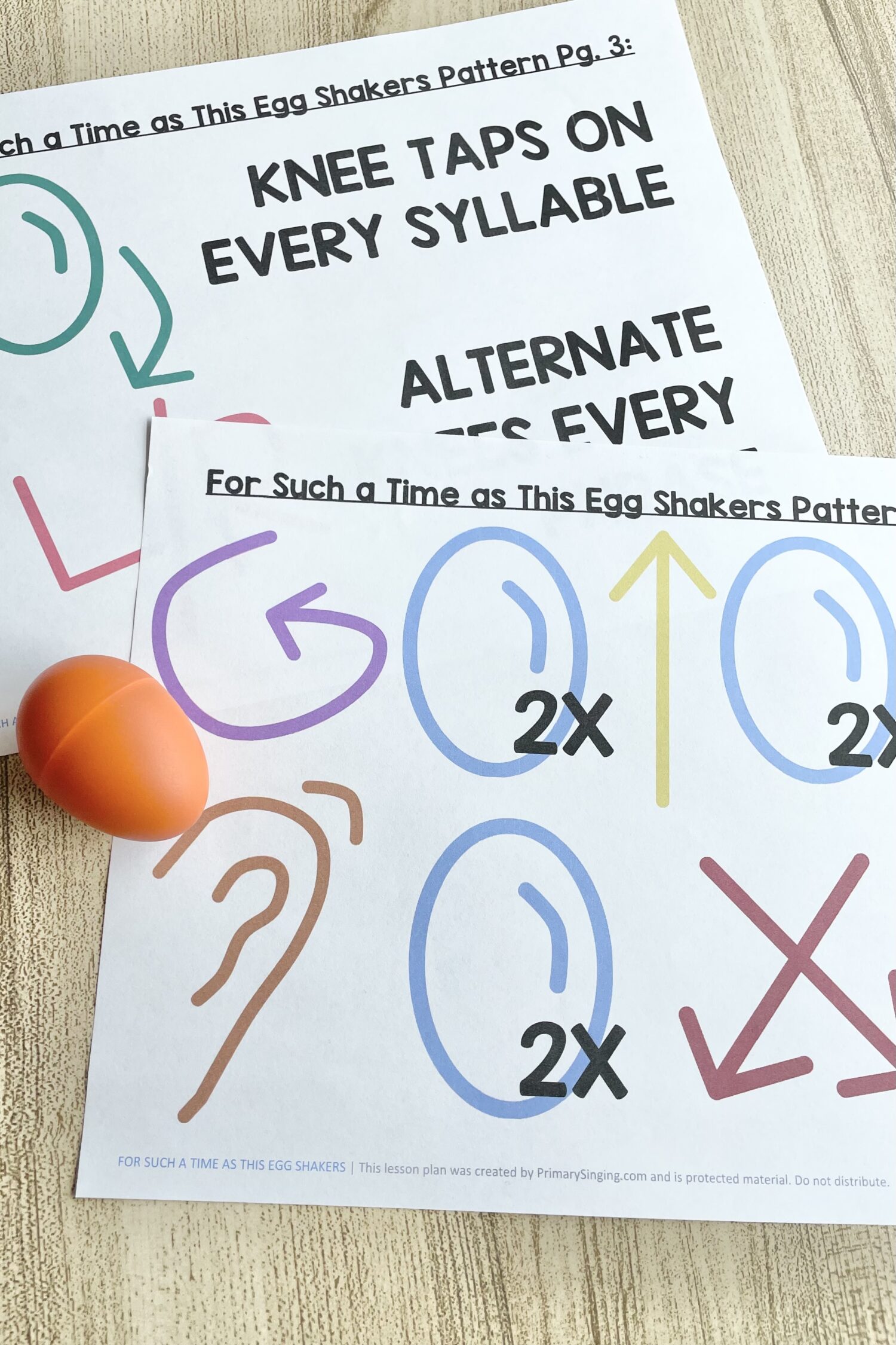 For Such a time as This Egg Shakers - Follow this fun egg shaker rhythm pattern for a fun and engaging singing time review idea with printable song helps for LDS Primary Music Leaders teaching this Old Testament primary song.