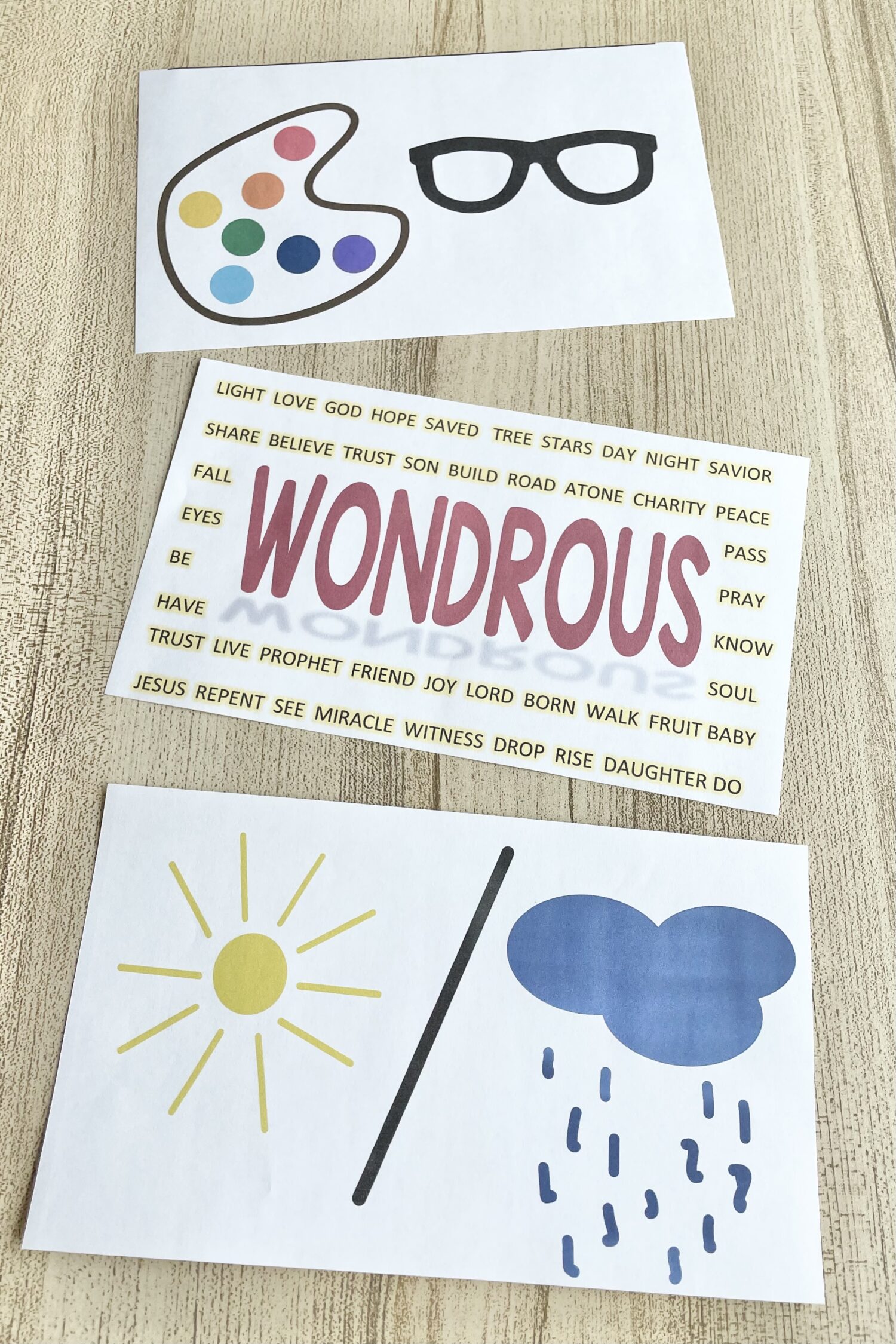 The Creation Rebus Puzzles - Use these fun picture puzzles and engage your logical thinkers as you teach this Old Testament primary song with printable song helps for LDS Primary Music Leaders.