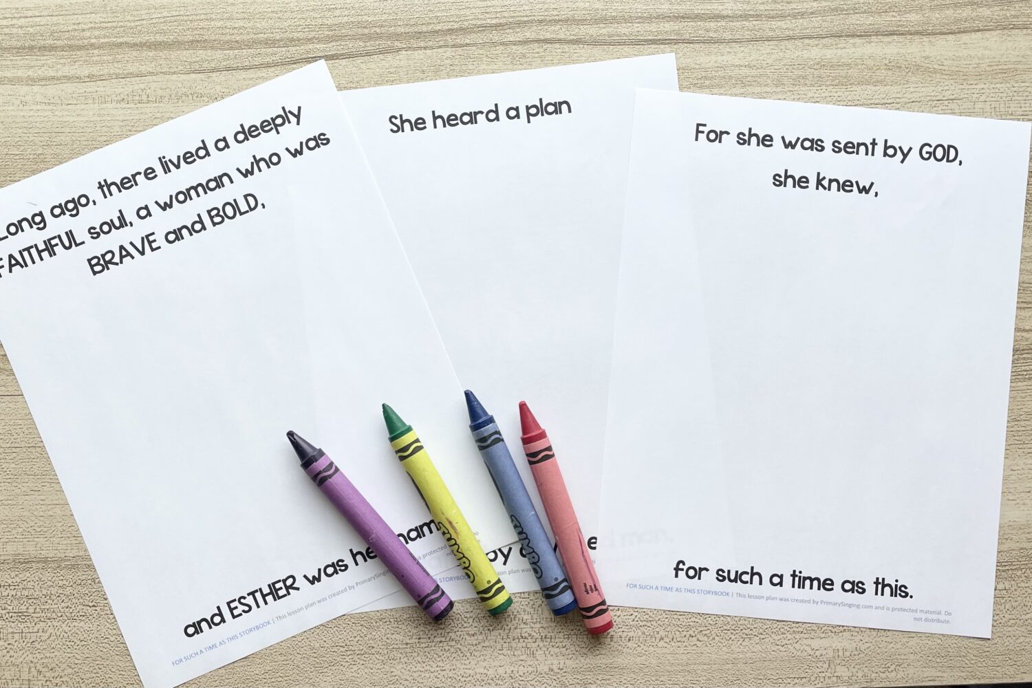 For Such a Time as This Storybook - Create your own storybook by drawing pictures to represent each line as you teach this Old Testament song about Esther!