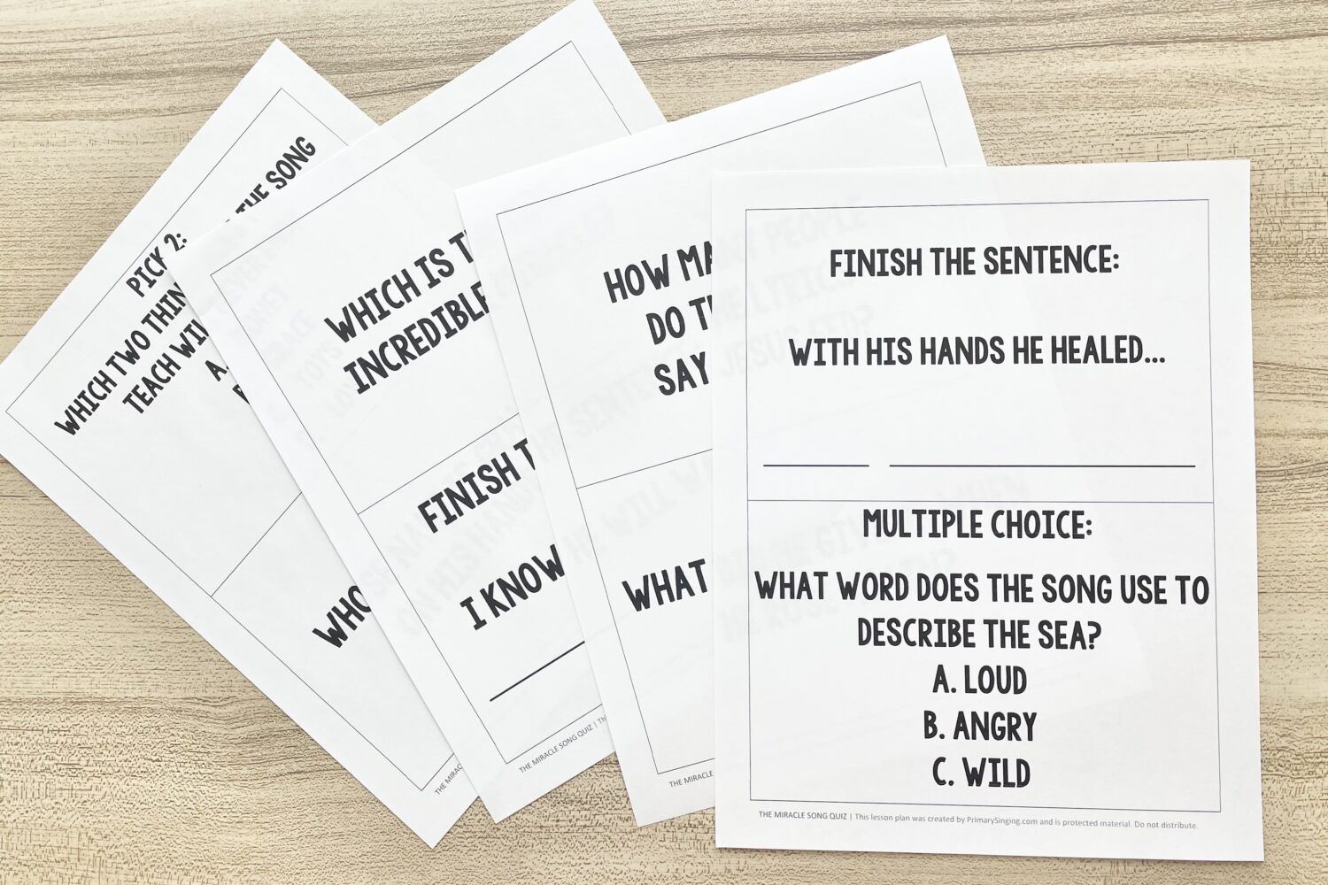 The Miracle Song Quiz - Use these trivia questions with answers from the song lyrics for a fun way to review this Come Follow Me New Testament song. Includes printable song helps for LDS Primary Music Leaders.