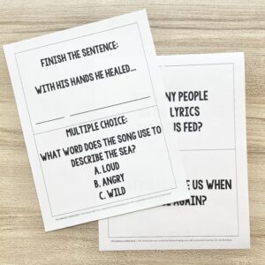 The Miracle Song Quiz - Use these trivia questions with answers from the song lyrics for a fun way to review this Come Follow Me New Testament song. Includes printable song helps for LDS Primary Music Leaders.