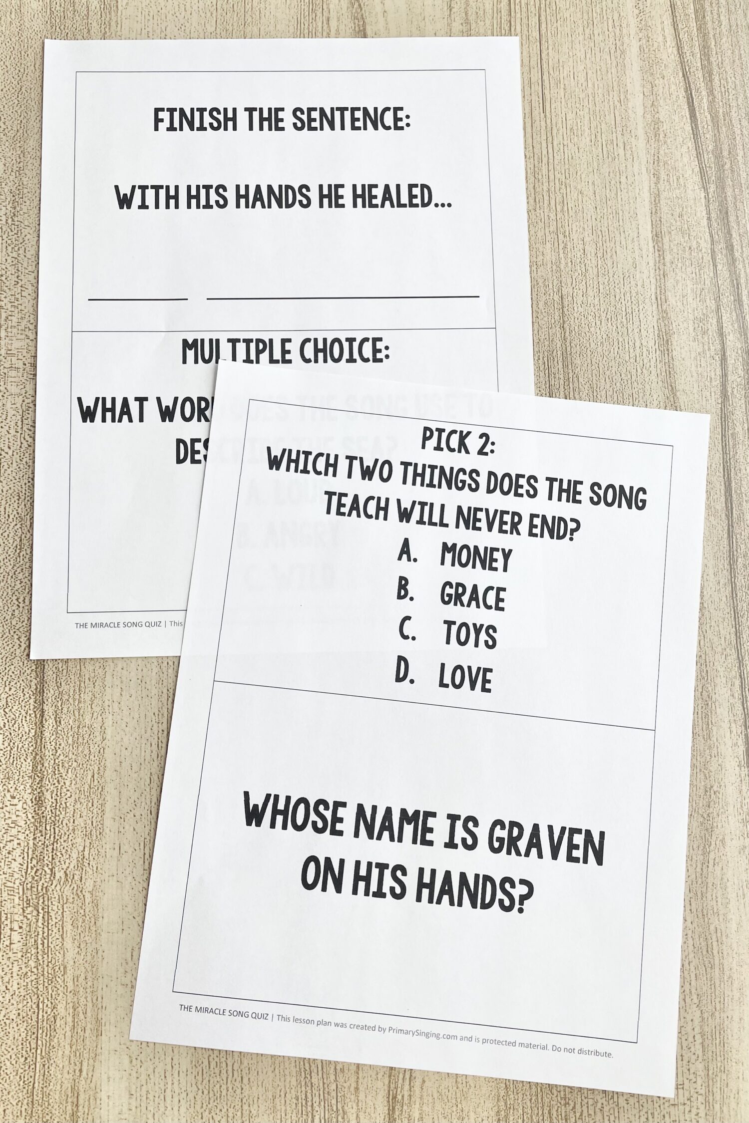 The Miracle Song Quiz - Use these trivia questions with answers from the song lyrics for a fun way to review this Come Follow Me New Testament song. Includes printable song helps for LDS Primary Music Leaders.