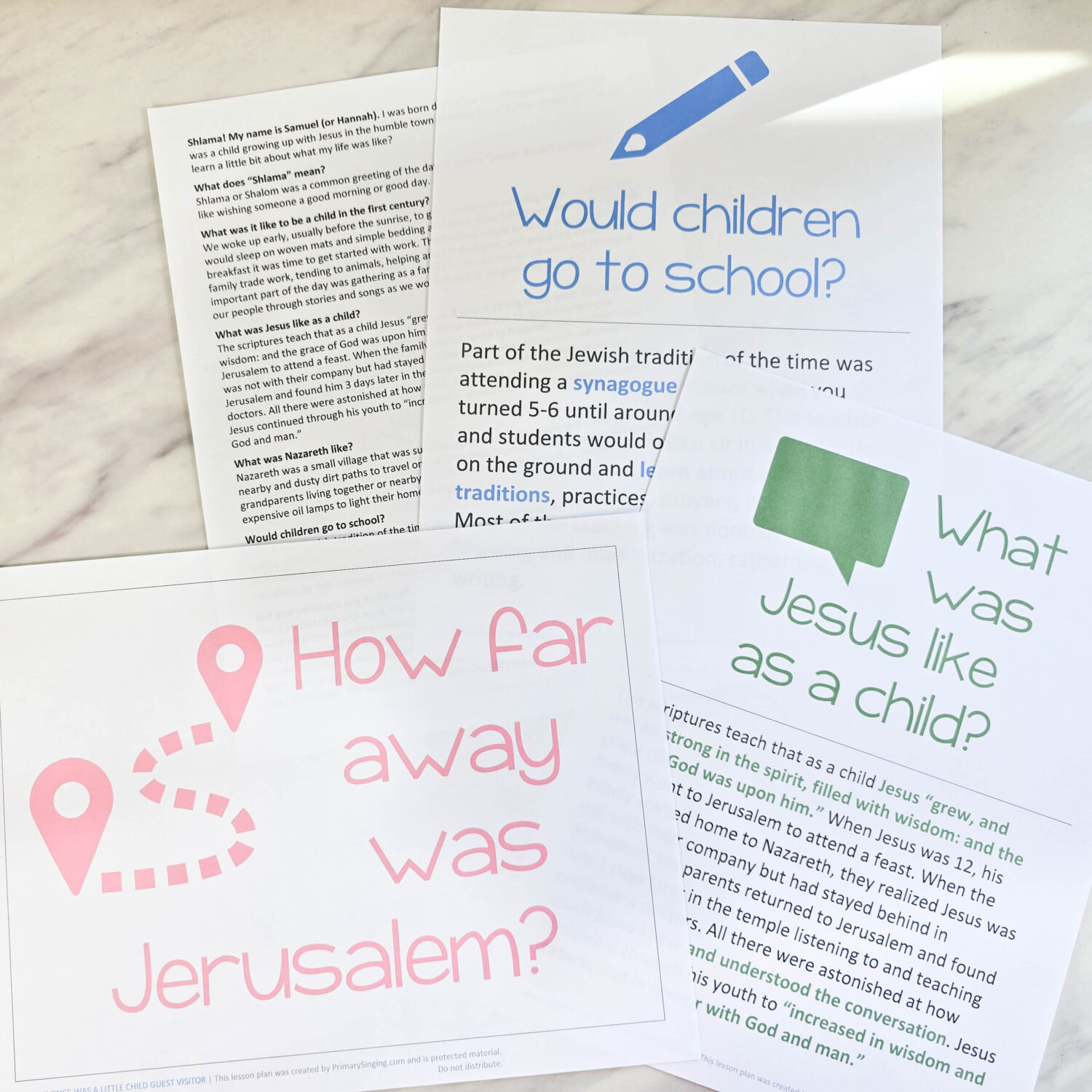 Jesus Once Was a Little Child Guest Visitor - Invite a visitor from the 1st Century BC to come into your Primary Room and answer questions about what it would have been like to live in Nazareth during the time of Jesus! An engaging way to learn about Jesus' life while you teach this LDS Primary song. With printable song helps for Primary music leaders!