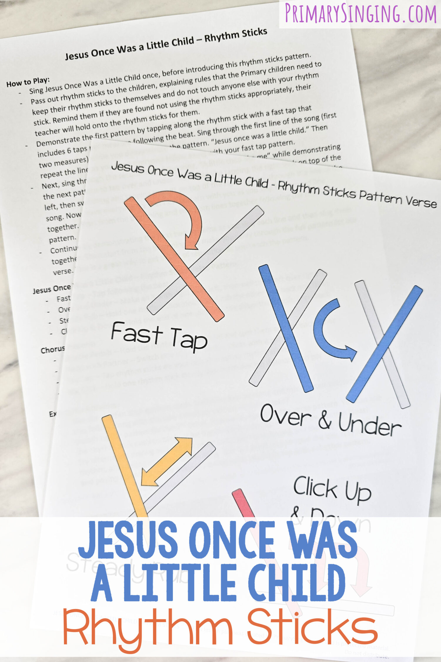 Jesus Once Was a Little Child Rhythm Sticks 1 Jesus Once Was a Little Child Rhythm Sticks fun singing time lesson plan with rhythm pattern! Including printable song helps for LDS Primary Music Leaders teaching this New Testament song.