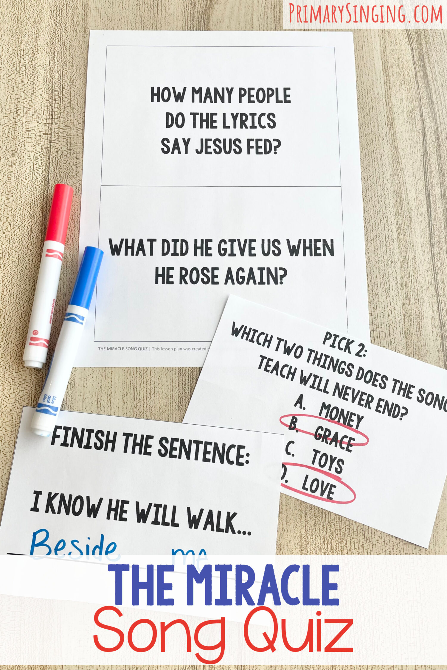 The Miracle Song Quiz - Use these trivia questions with answers from the song lyrics for a fun way to review this Come Follow Me New Testament song. Includes printable song helps for LDS Primary Music Leaders.