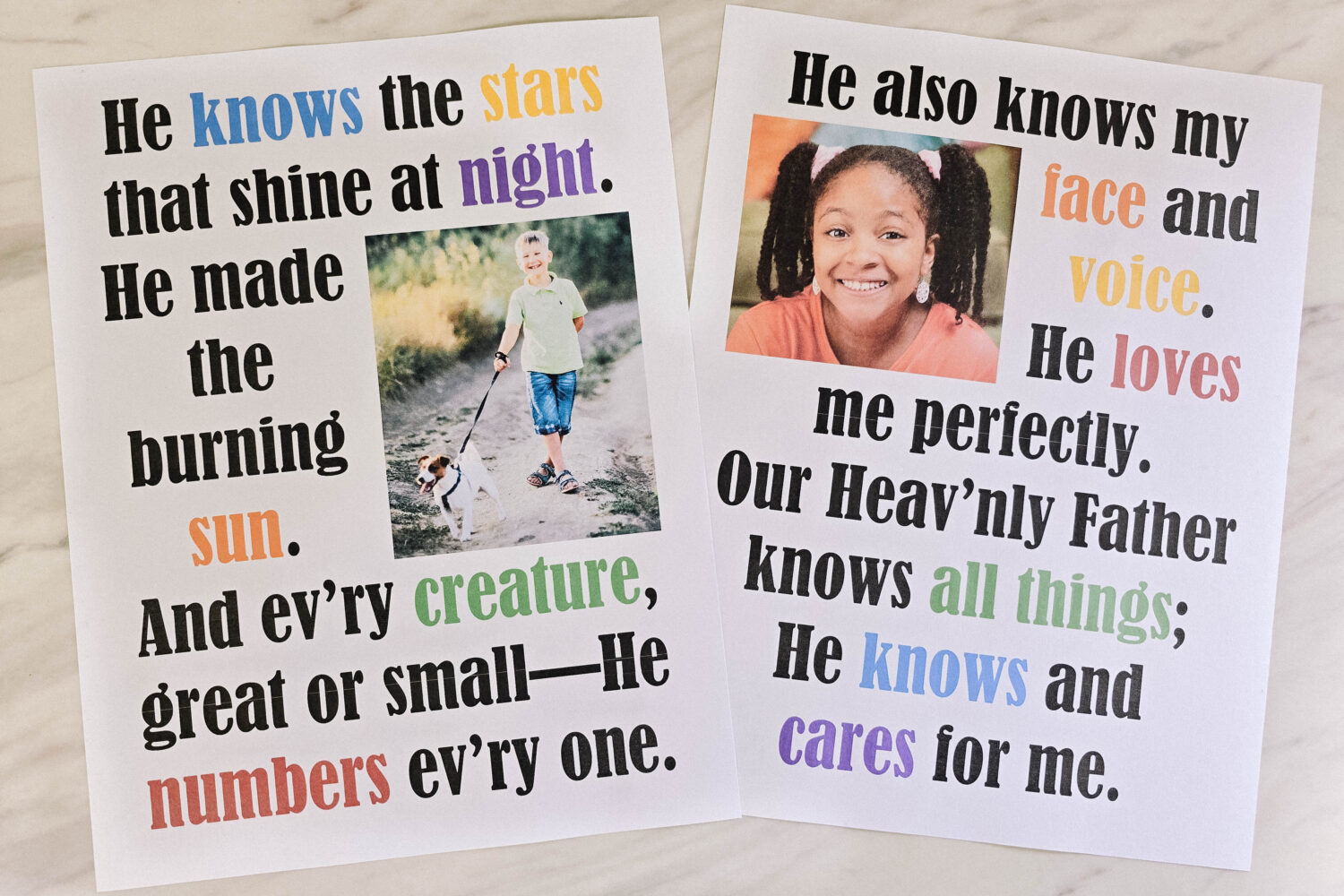 He Cares for Me Flip Chart & Lyrics 8 He Cares for Me Flip Chart printable song chart with lyrics and pictures for LDS Primary Music leaders to help you teach this song!