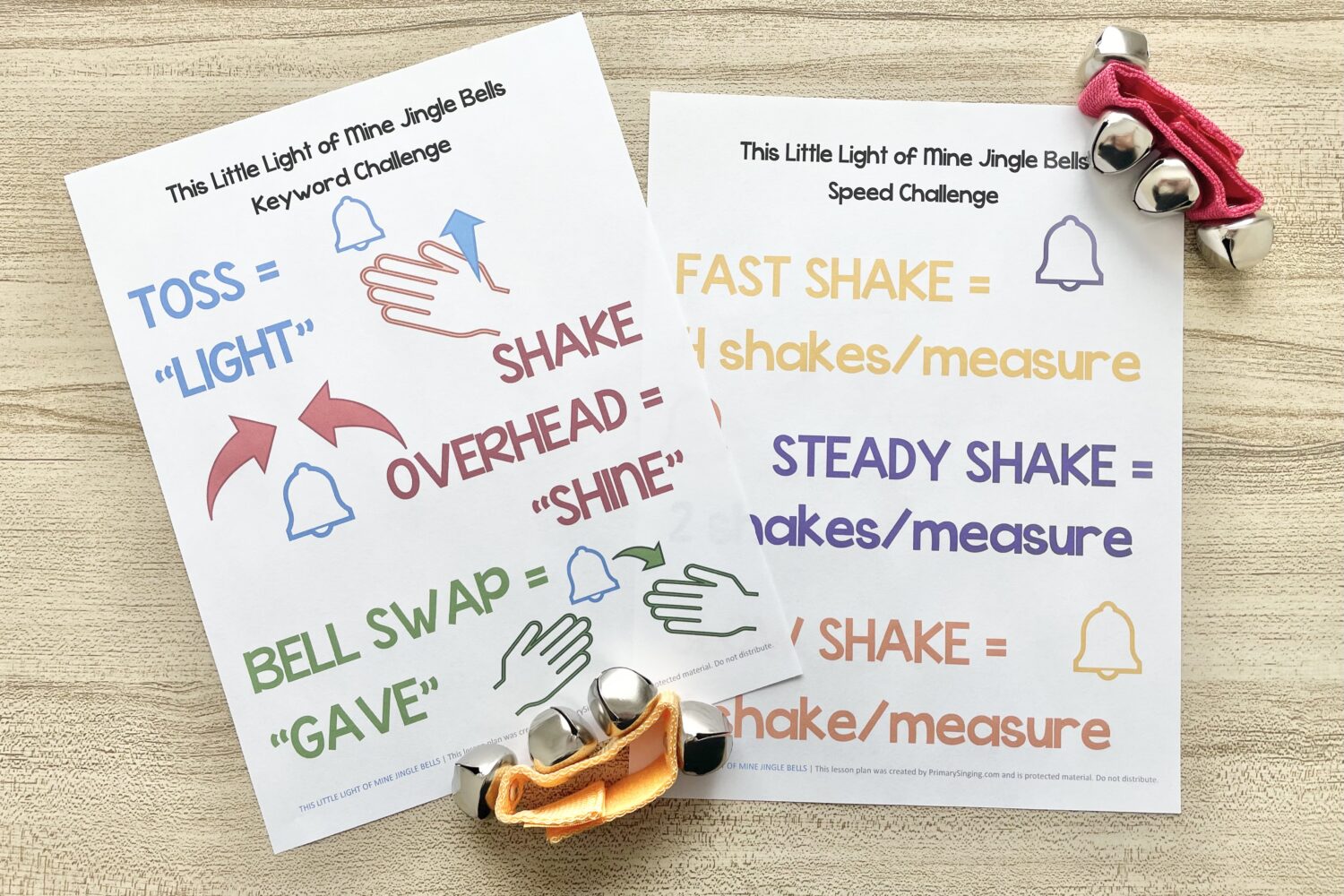 This Little Light of Mine Jingle Bells 8 This Little Light of Mine Jingle Bells - Incorporate jingle bell instruments and try these keyword and speed rhythm challenges for a fun way to review this primary song with printable song helps for LDS Primary Music Leaders and families.