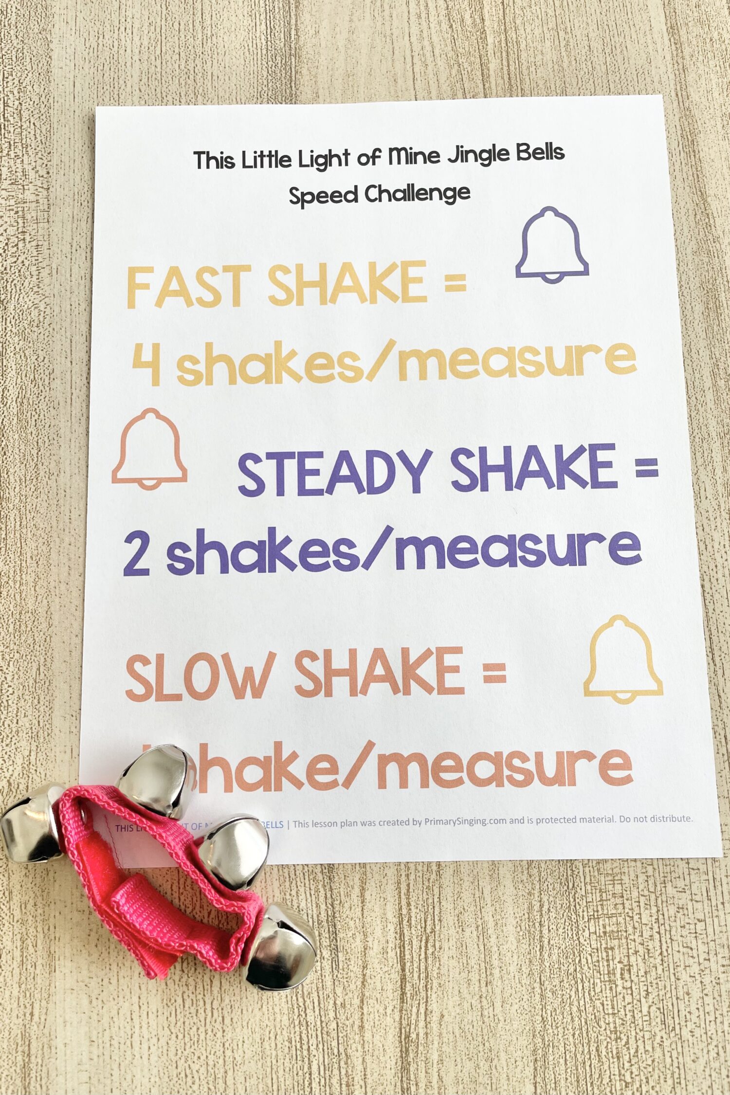 This Little Light of Mine Jingle Bells 6 This Little Light of Mine Jingle Bells - Incorporate jingle bell instruments and try these keyword and speed rhythm challenges for a fun way to review this primary song with printable song helps for LDS Primary Music Leaders and families.