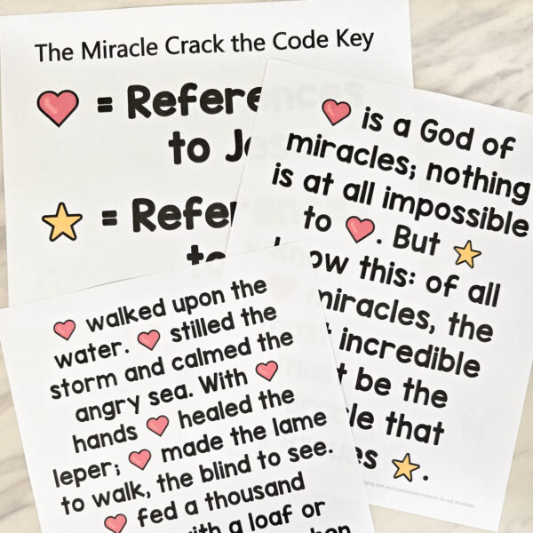 The Miracle Crack the Code 1 The Miracle Crack the Code - Use this fun action guide and decode what each of the symbols represent from the song lyrics. Fun singing time lesson plan for LDS Primary music leaders.