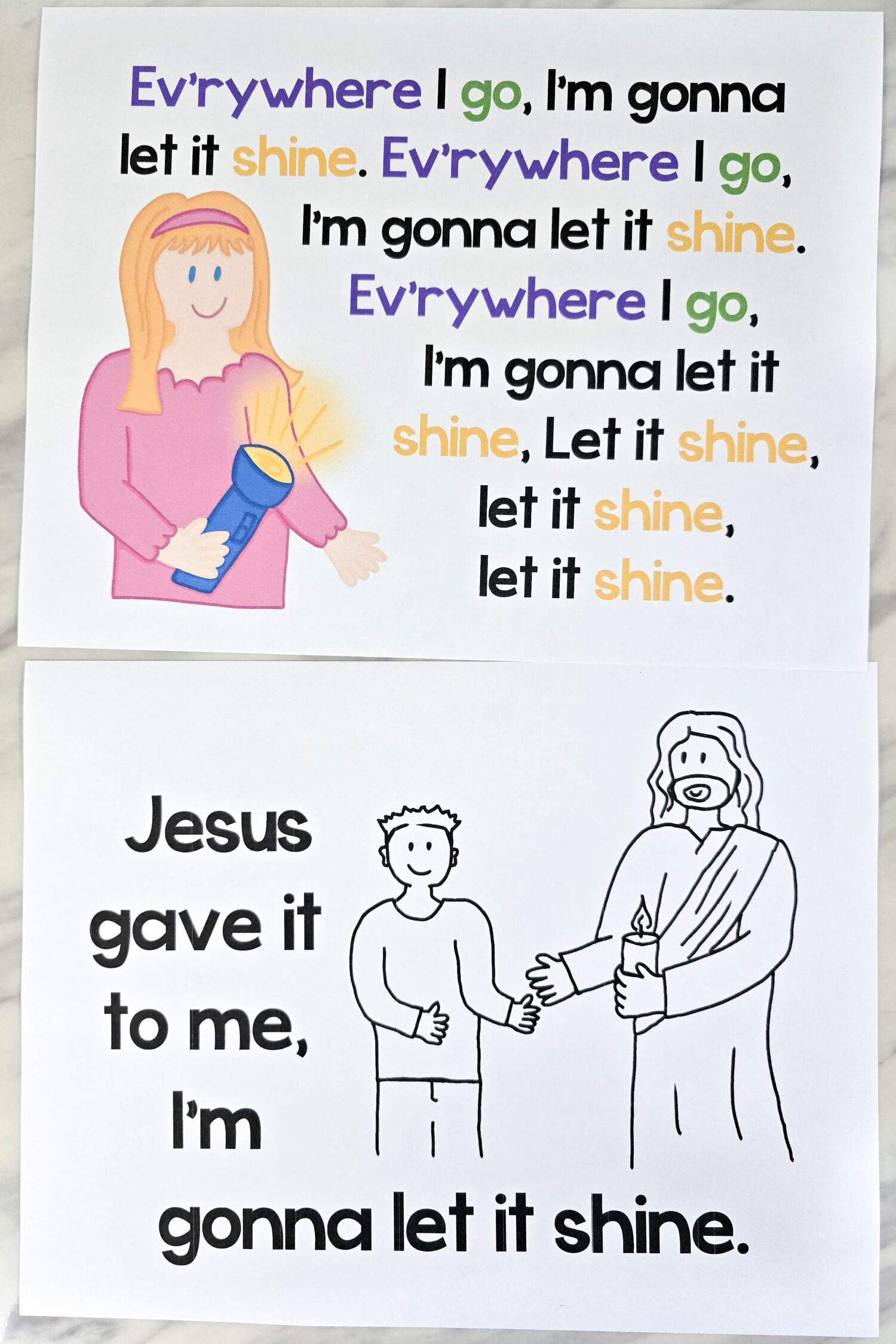 This Little Light of Mine Flip Chart & Lyrics 4 This Little Light of Mine Flip Chart - Printable illustrated song lyrics chart perfect for Singing time! PDF and Slideshow for LDS Primary music leaders.