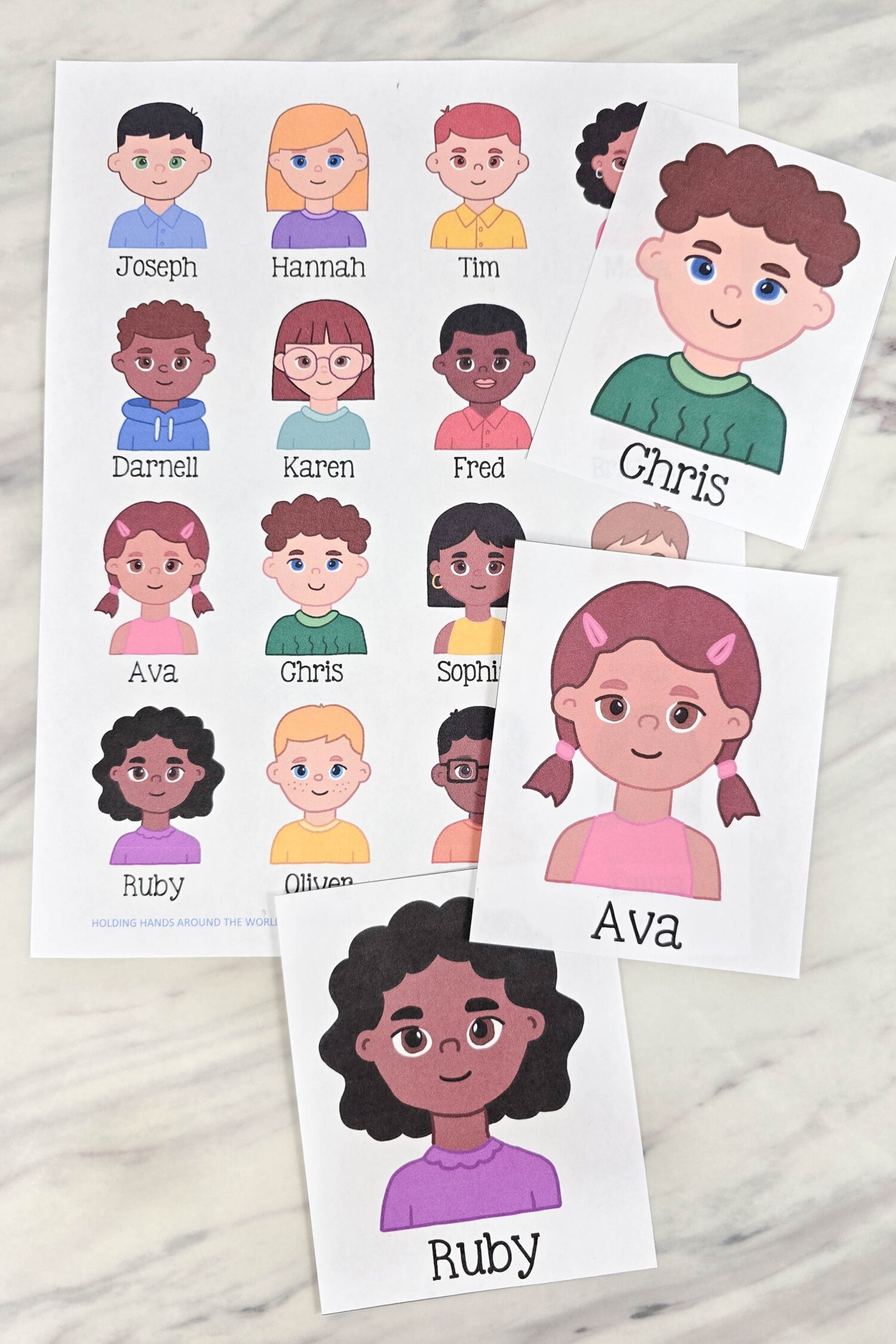 Holding Hands Around the World Guess Who Game 2 Holding Hands Around the World Guess Who Game - Use this fun singing time activity to decode which of these Primary children are joining you singing with the clues! Printable game for LDS primary music leaders.