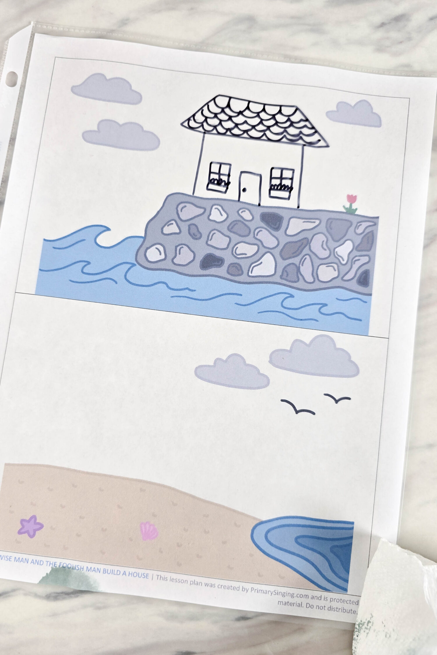 The Wise Man and the Foolish Man Build a House 8 The Wise Man and the Foolish Man Draw the House9