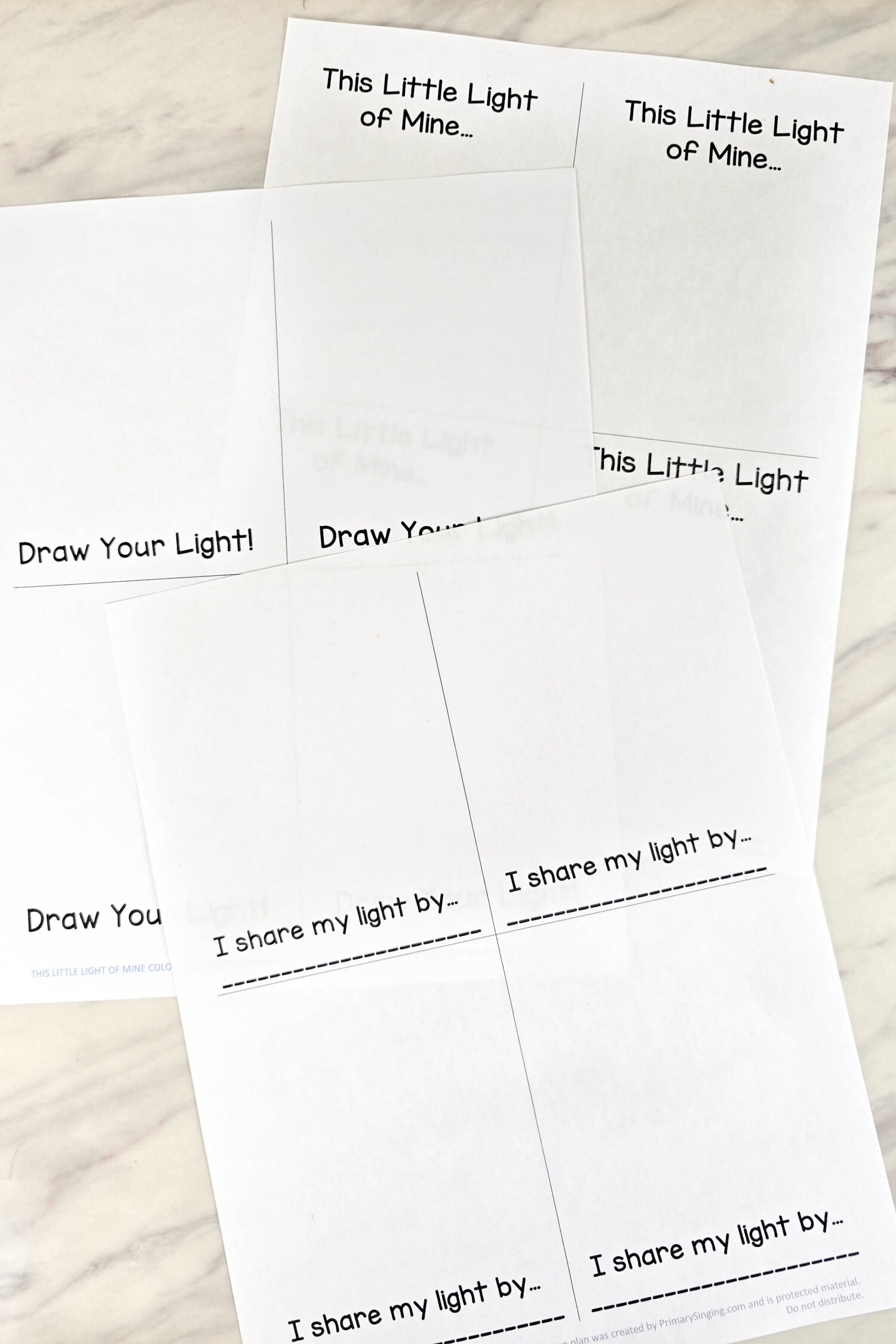 This Little Light of Mine Color Your Light 4 This Little Light of Mine Color Your Light Singing Time Idea - Draw how you will share your light as you learn this song! Plus, fun sources of light to introduce as you sing. Printable song helps for LDS Primary music leaders.