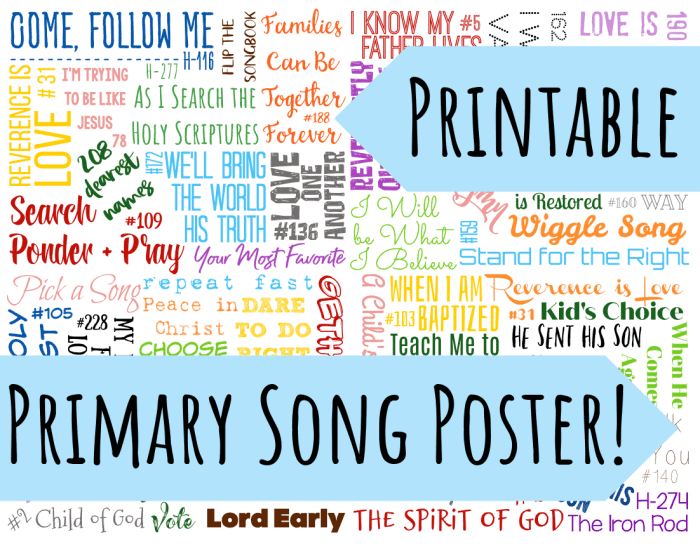 Shop: Pin the Primary Song Posters Singing time ideas for Primary Music Leaders Etsy Listing Graphic Pin the Primary Song